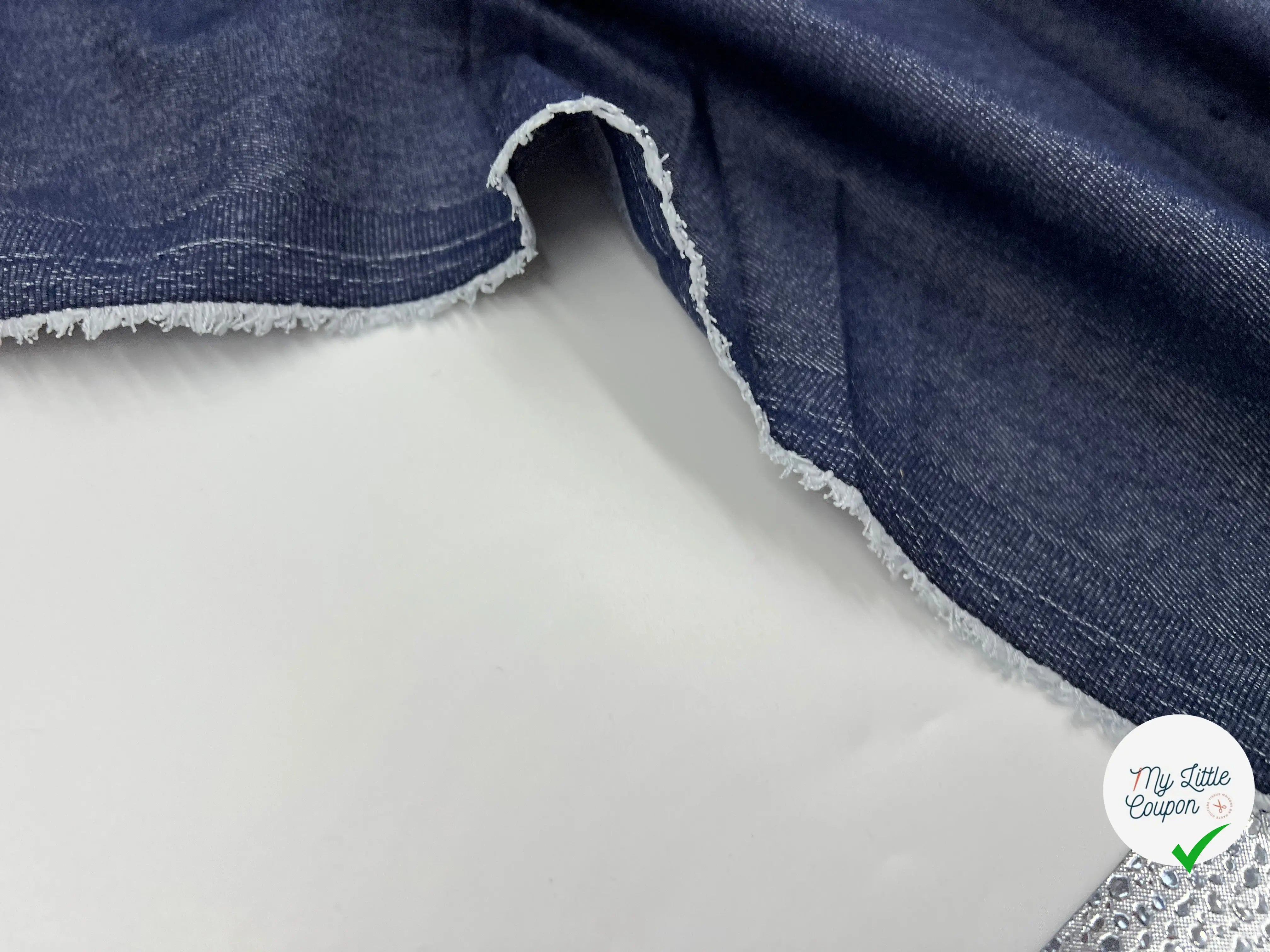 JEAN FONCÉ 100% COTON - My Little Coupon - tissu - coudre
