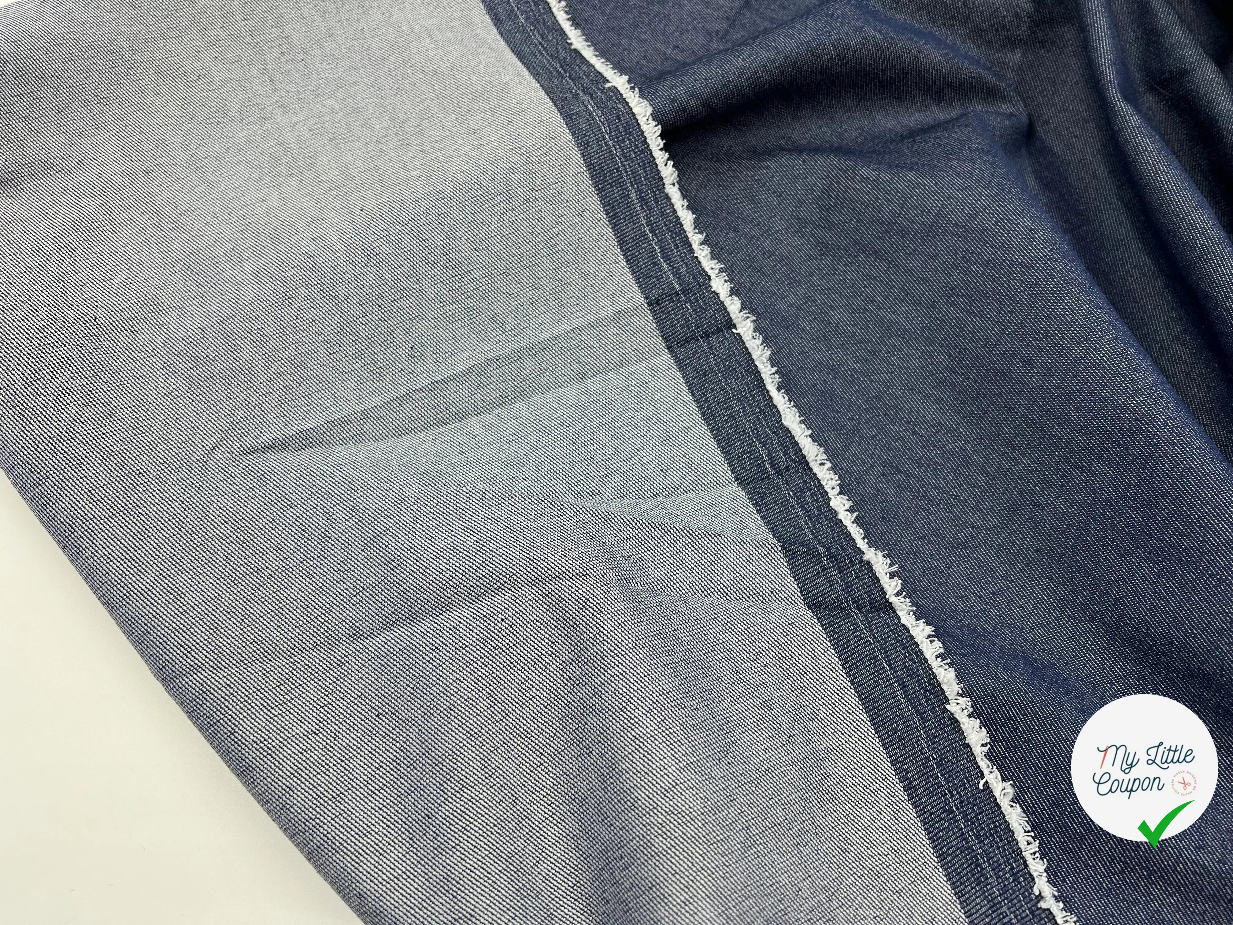 JEAN FONCÉ 100% COTON - My Little Coupon - tissu - coudre