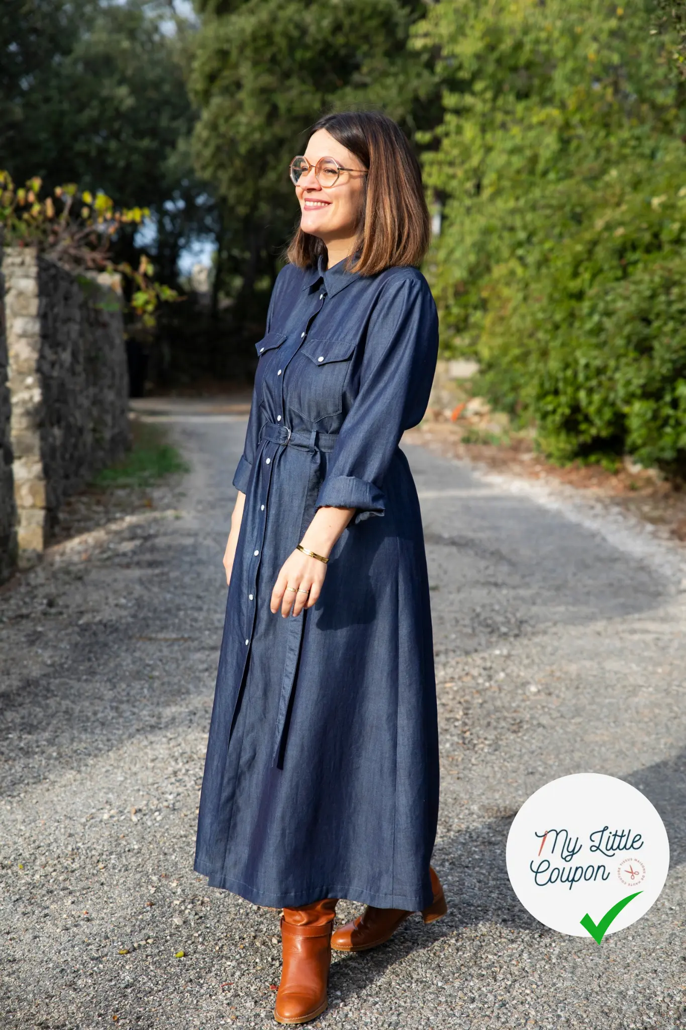 JEAN LYOCELL UNI BLEU FONCÉ - My Little Coupon