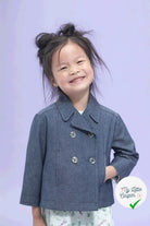 JEANS PRÉ-LAVÉ BLEU MARINE 100% COTON - My Little Coupon