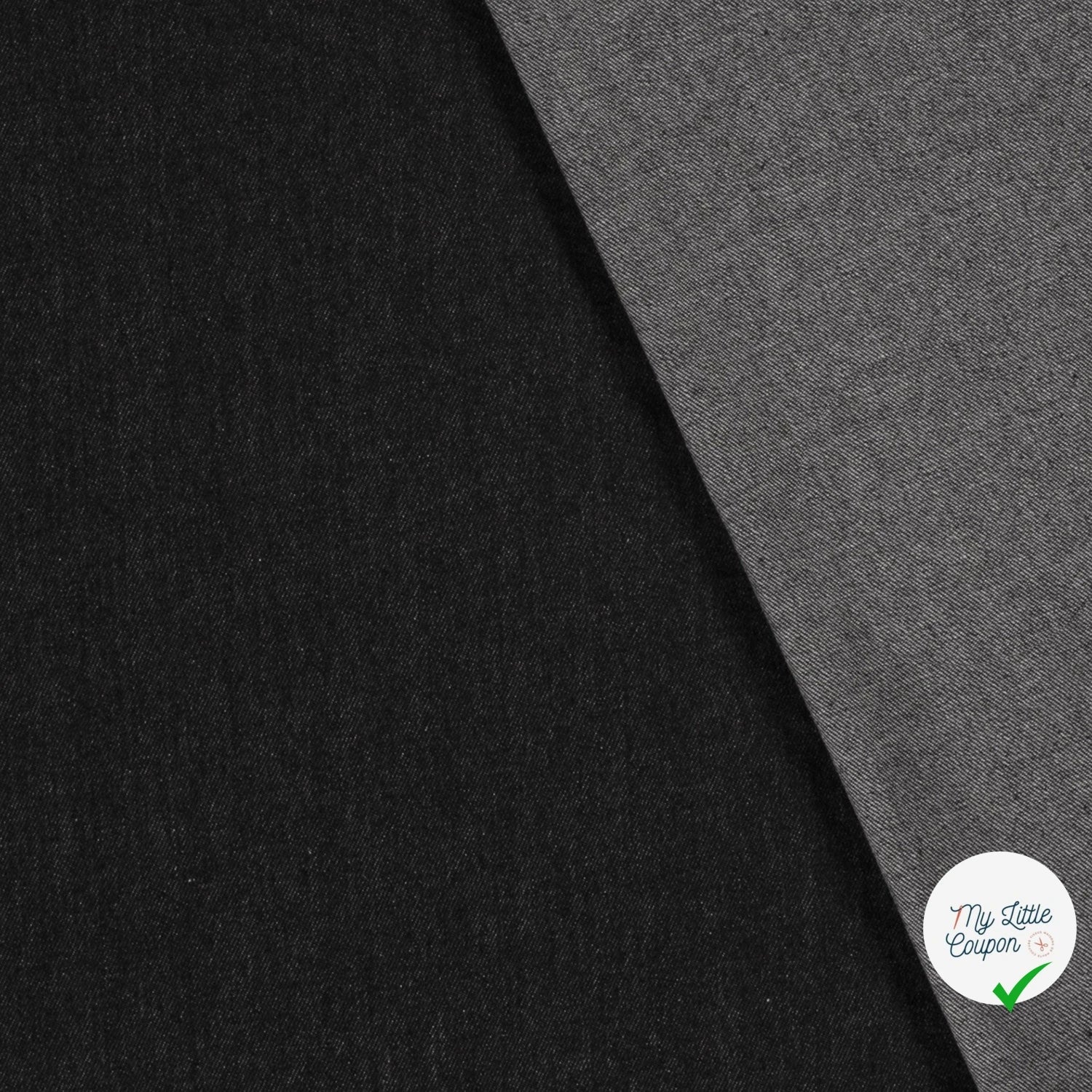 JEANS PRÉ-LAVÉ LOURD NOIR 90% COTON - My Little Coupon