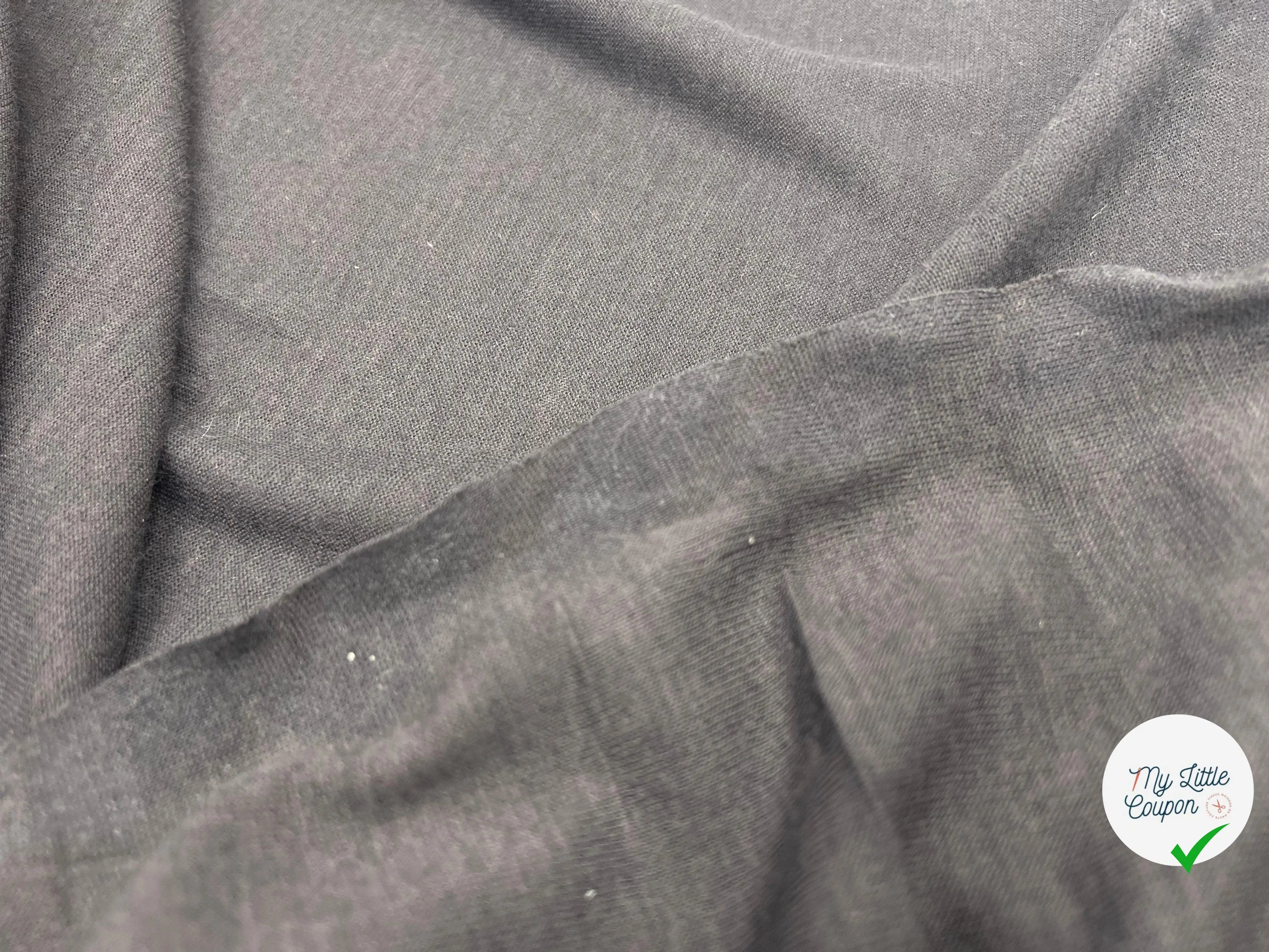 JERSEY ACRYLIQUE BRUN FONCÉ TOUCHER LAINEUX - coupon de tissu de 3 mètres - My Little Coupon - tissu - coudre