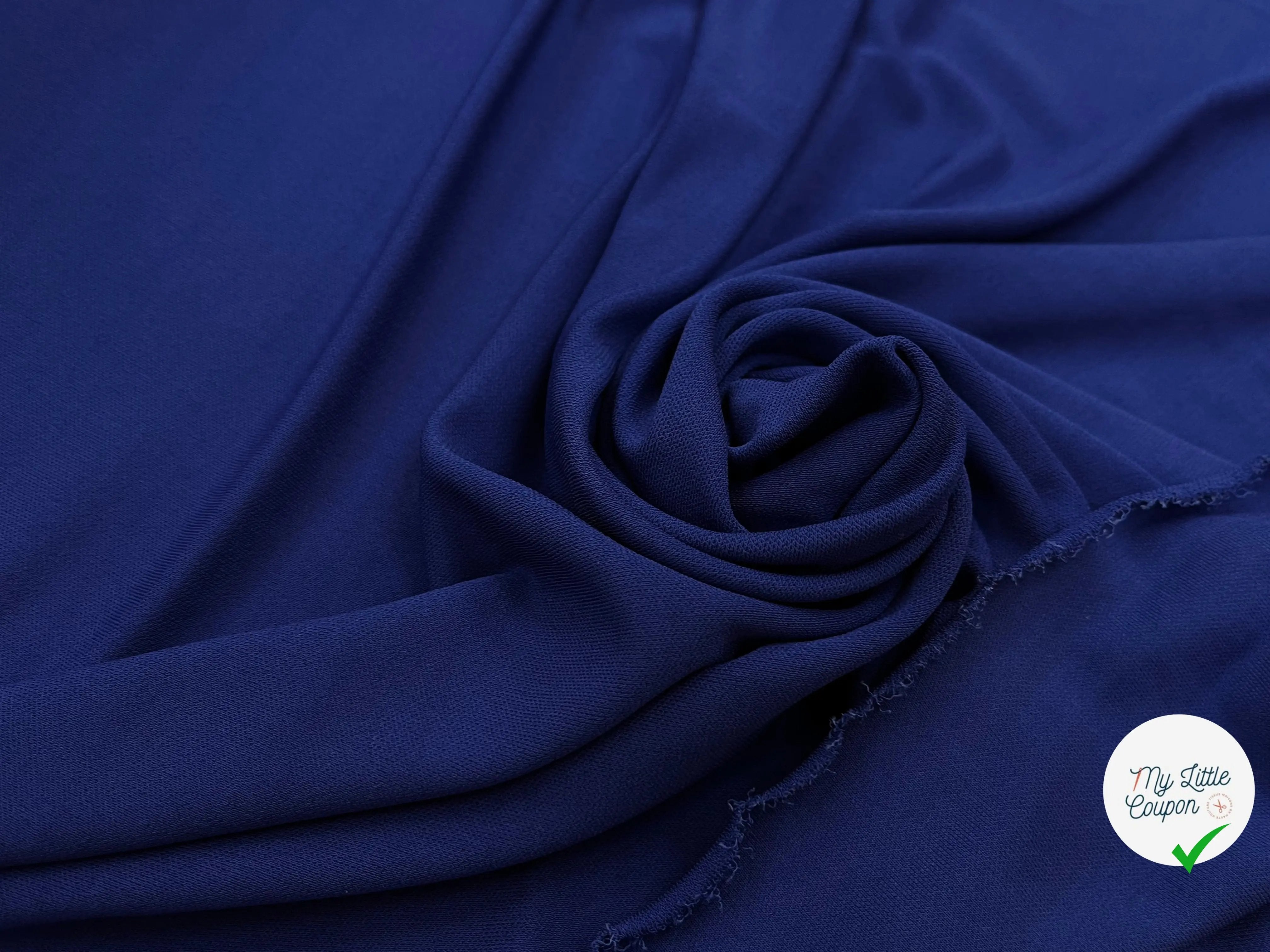 JERSEY ASPECT CRÊPE VISCOSE FROIDE 8% EA BLUE SAPHIR - My Little Coupon