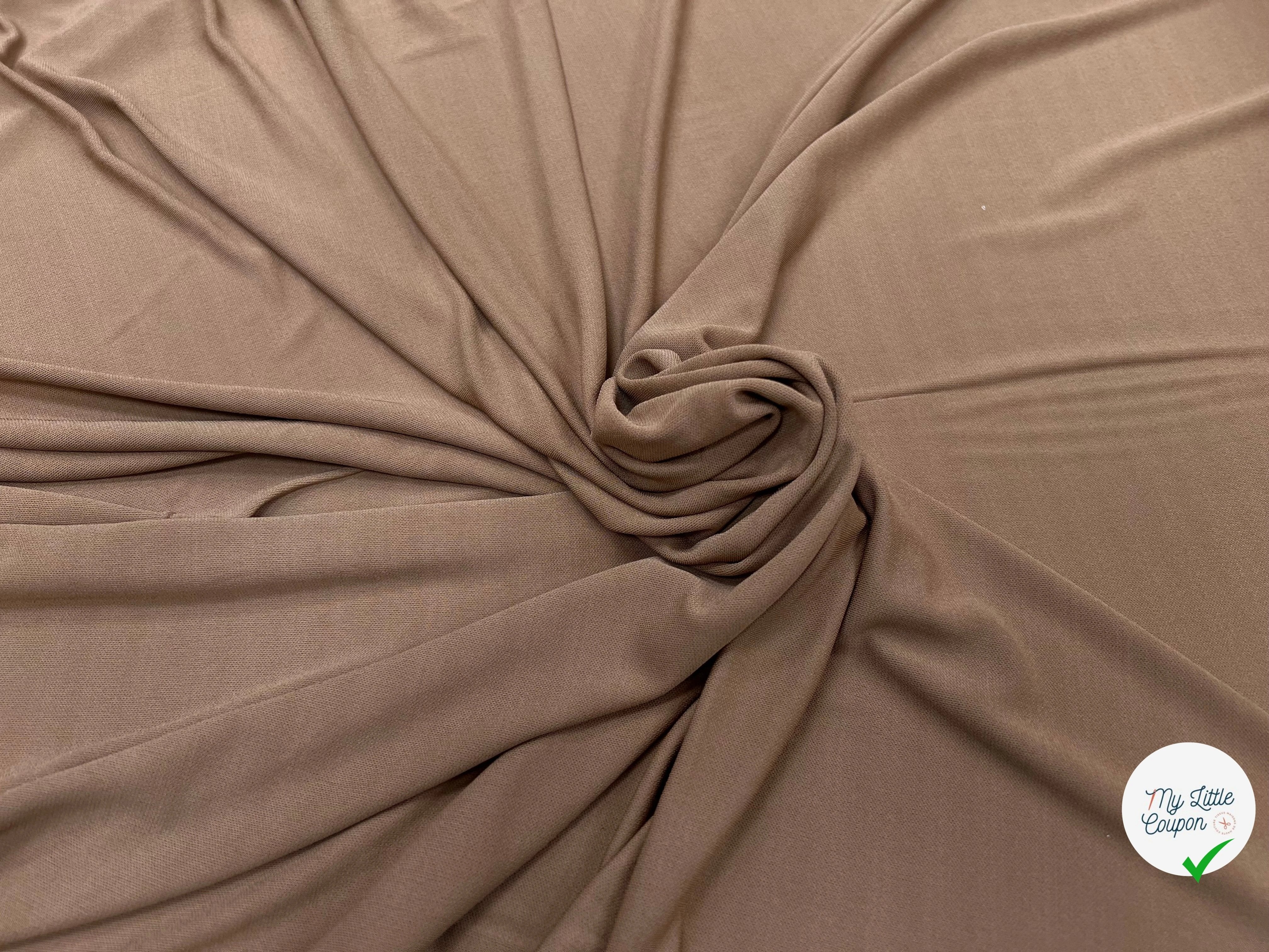 JERSEY ASPECT CRÊPE VISCOSE FROIDE 8% EA CAMEL - My Little Coupon