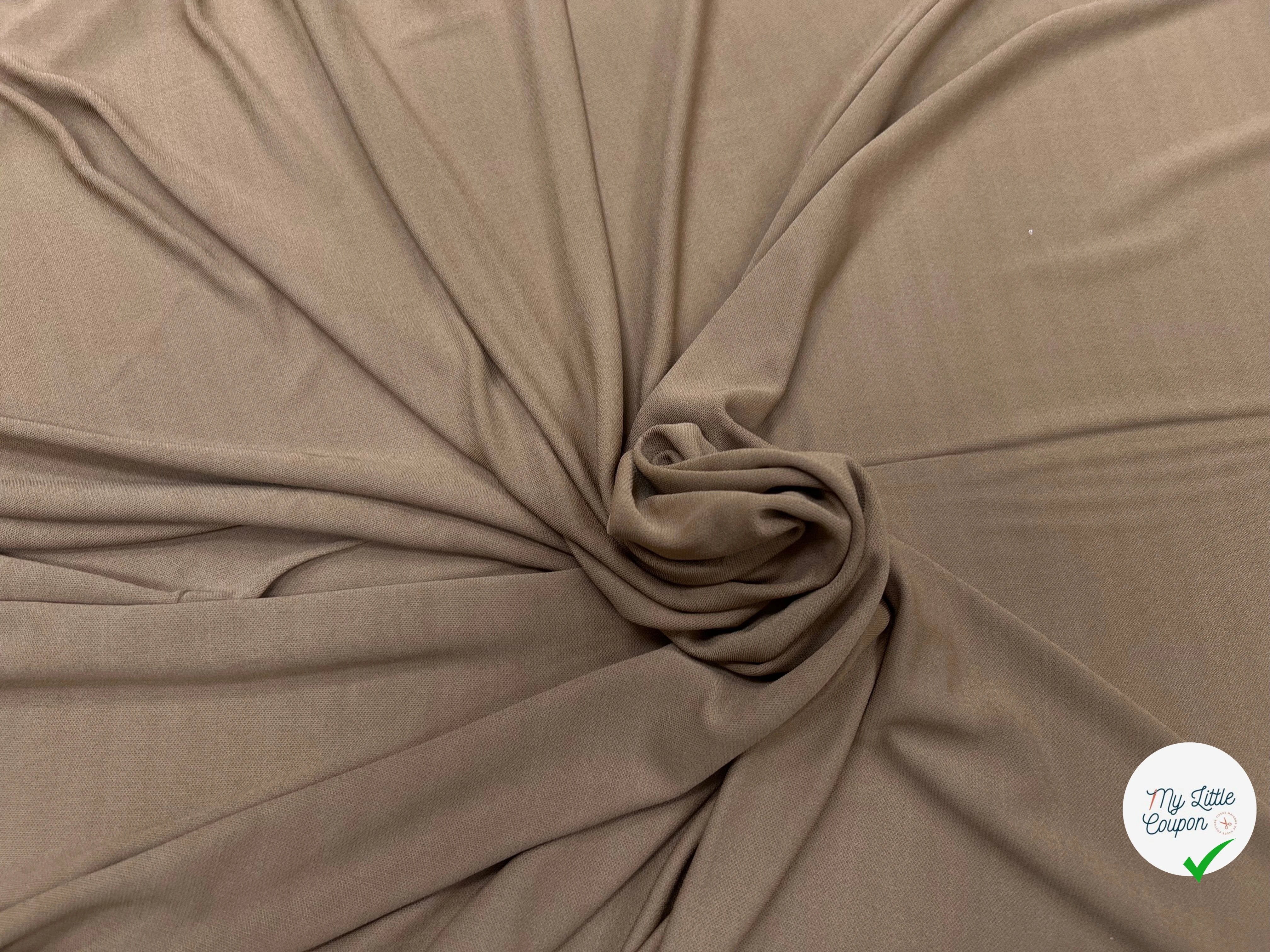 JERSEY ASPECT CRÊPE VISCOSE FROIDE 8% EA CAMEL - My Little Coupon