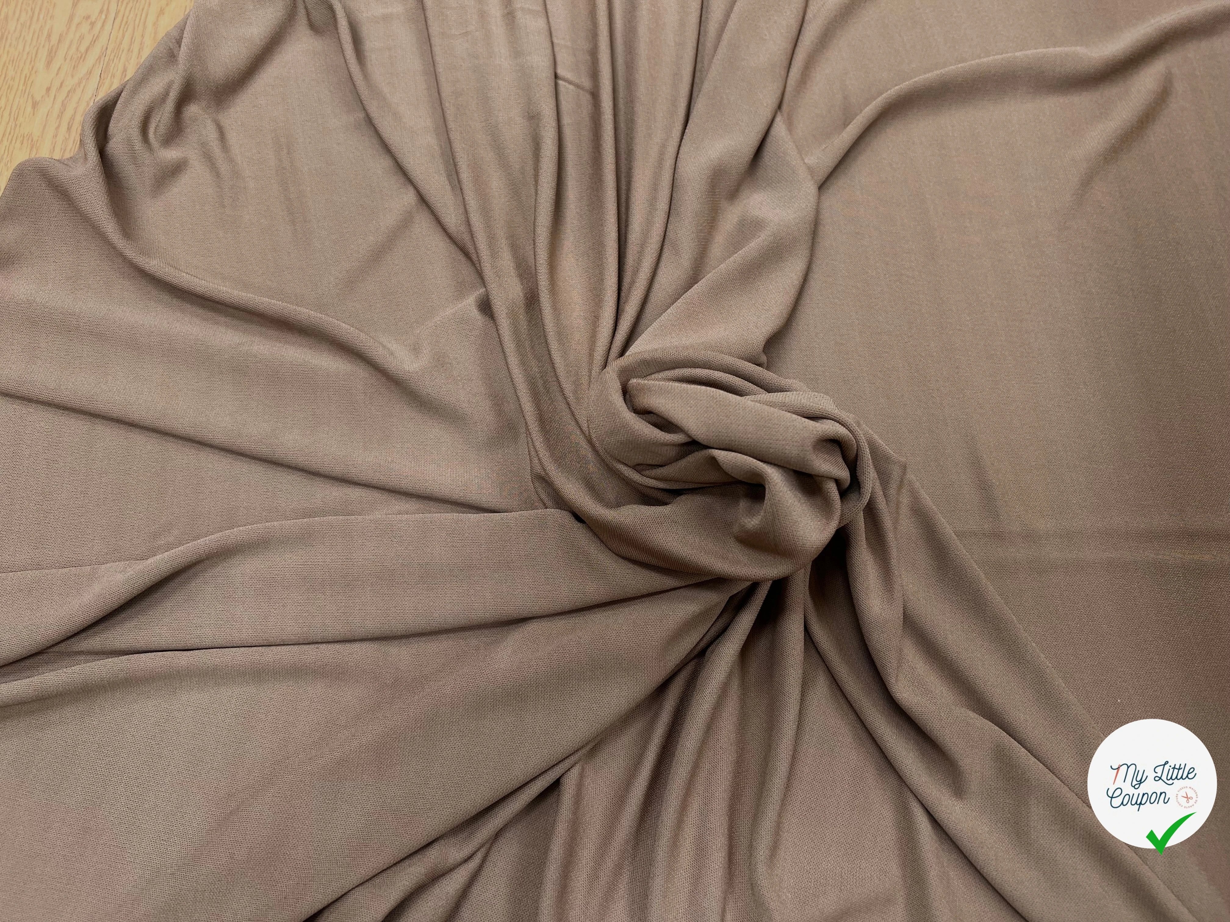 JERSEY ASPECT CRÊPE VISCOSE FROIDE 8% EA CAMEL - My Little Coupon
