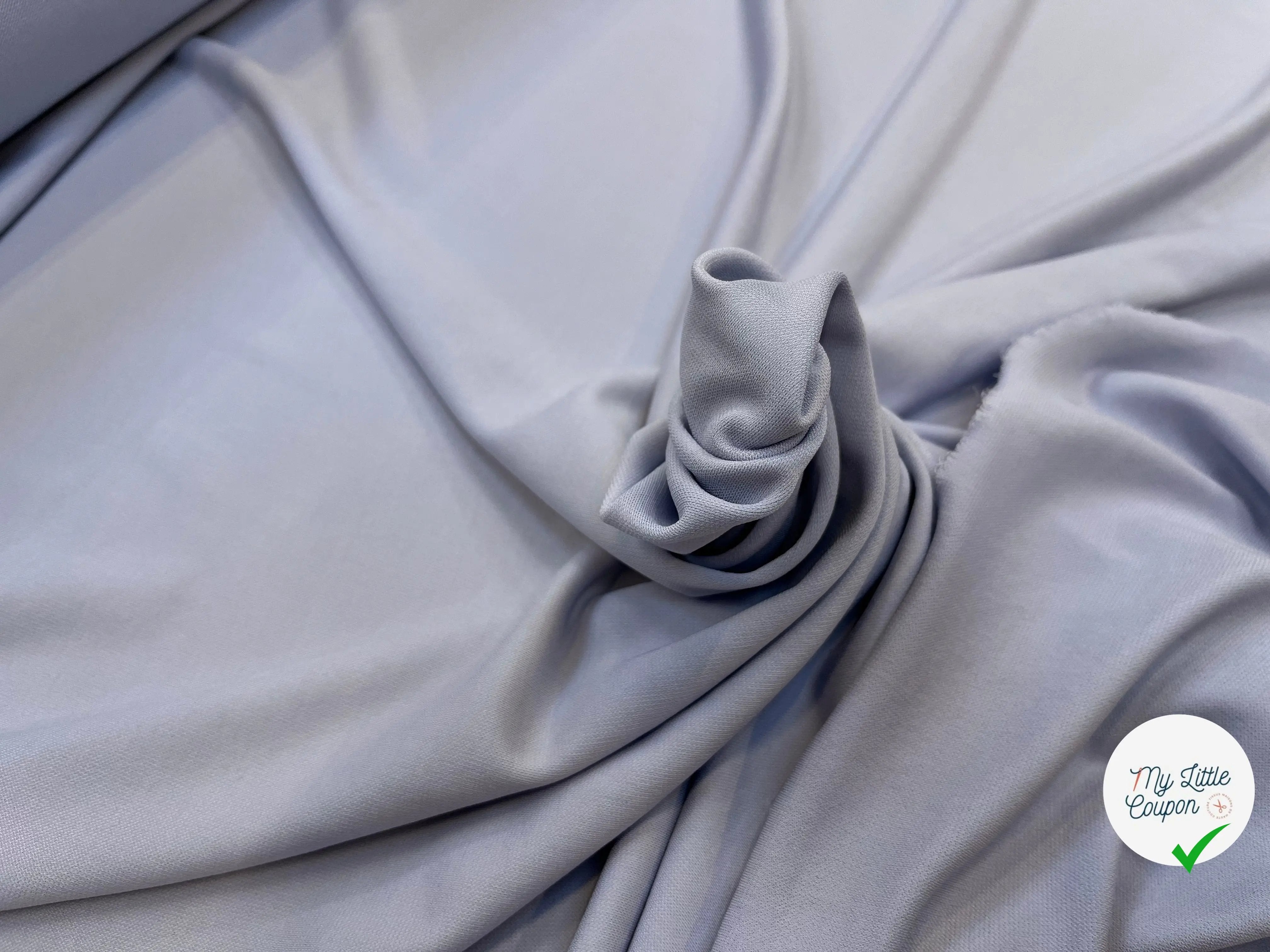 JERSEY ASPECT CRÊPE VISCOSE FROIDE 8% EA GHOST LILAS - My Little Coupon