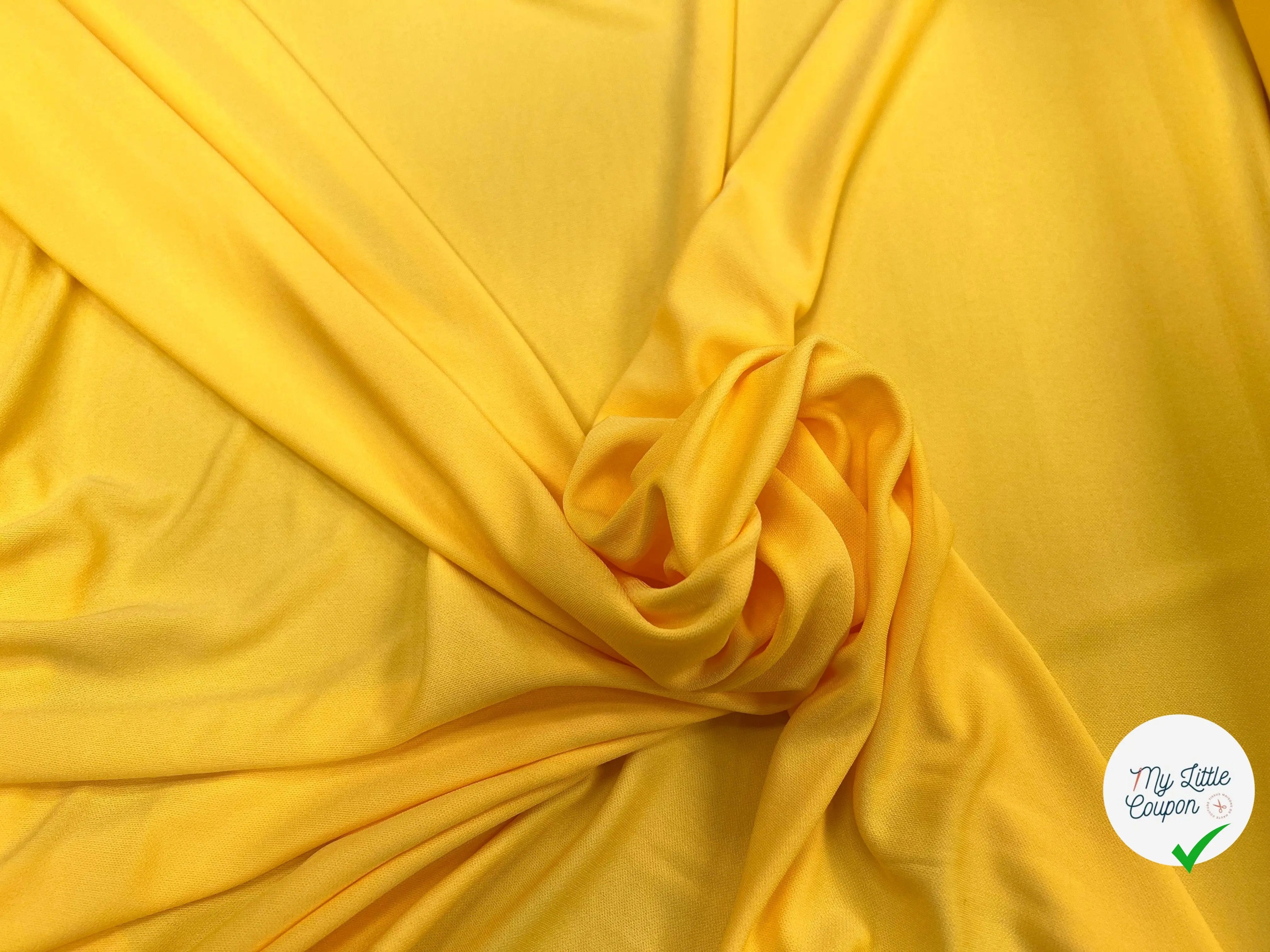 JERSEY ASPECT CRÊPE VISCOSE FROIDE 8% EA JAUNE ULTRA SUN - My Little Coupon
