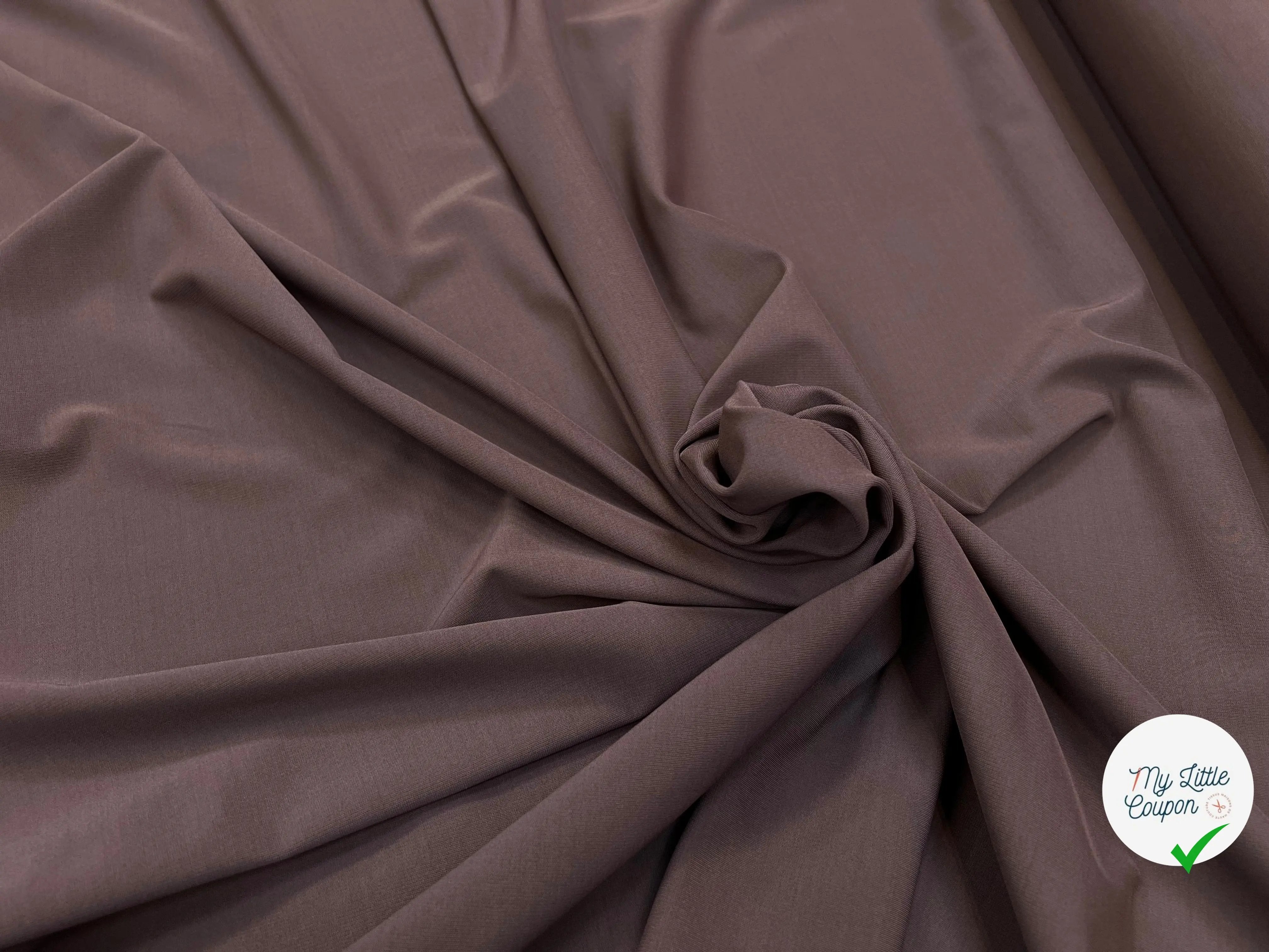 JERSEY ASPECT CRÊPE VISCOSE FROIDE 8% EA MARRON - My Little Coupon