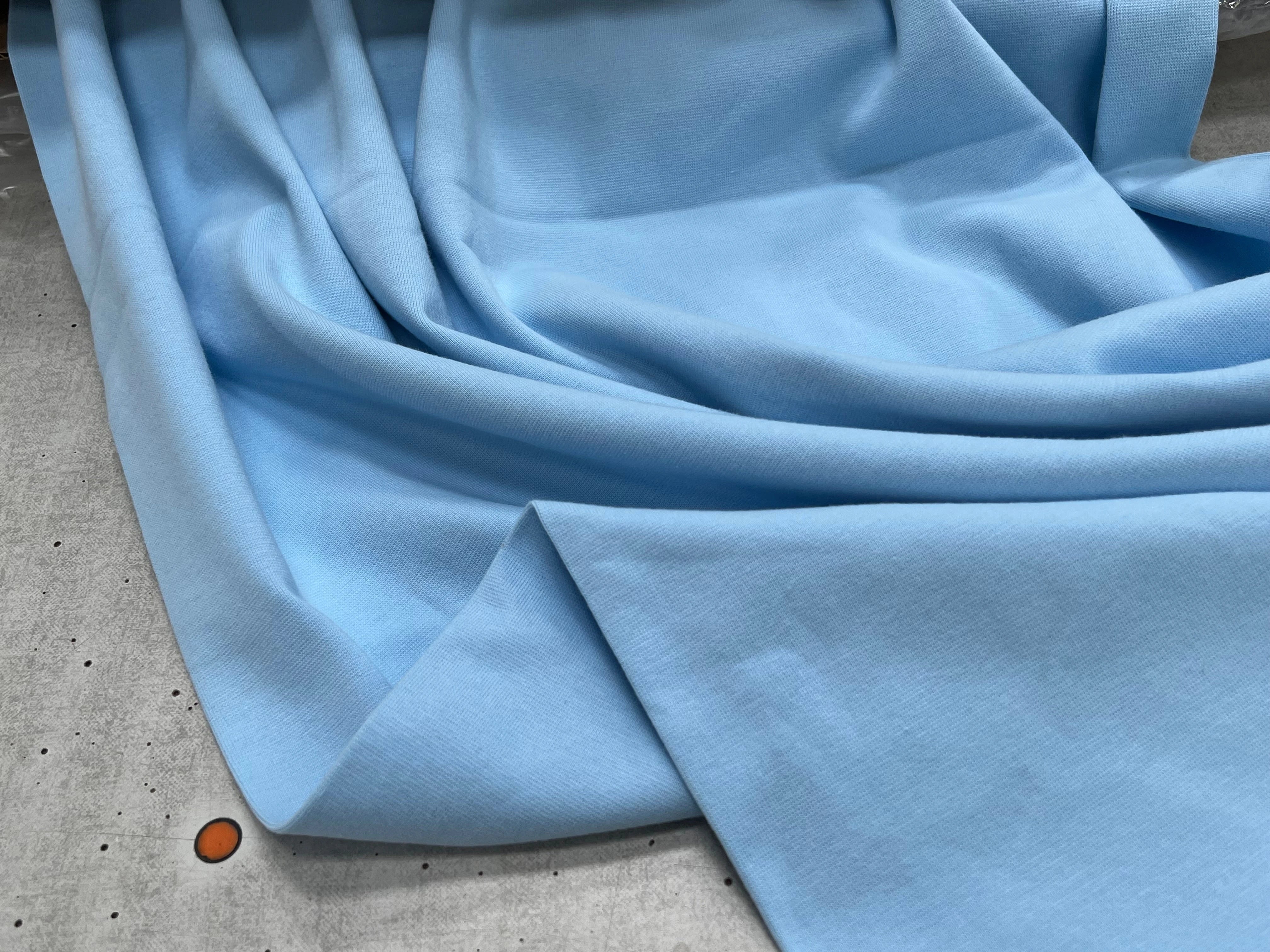 JERSEY COTON 2% ÉLASTHANNE TUBULAIRE 70CM CÔTE 1X1 BLUE 92 - My Little Coupon