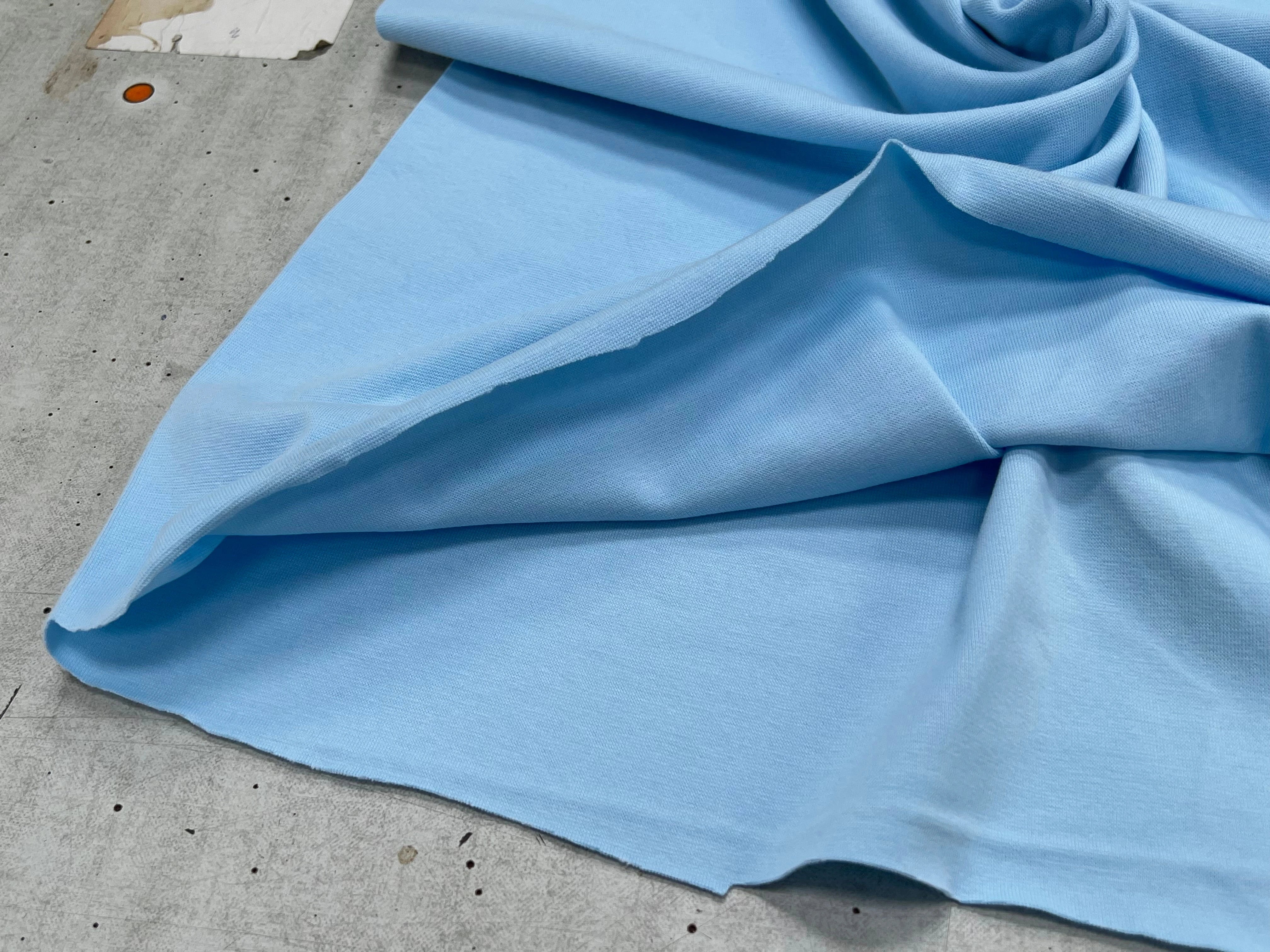 JERSEY COTON 2% ÉLASTHANNE TUBULAIRE 70CM CÔTE 1X1 BLUE 92 - My Little Coupon