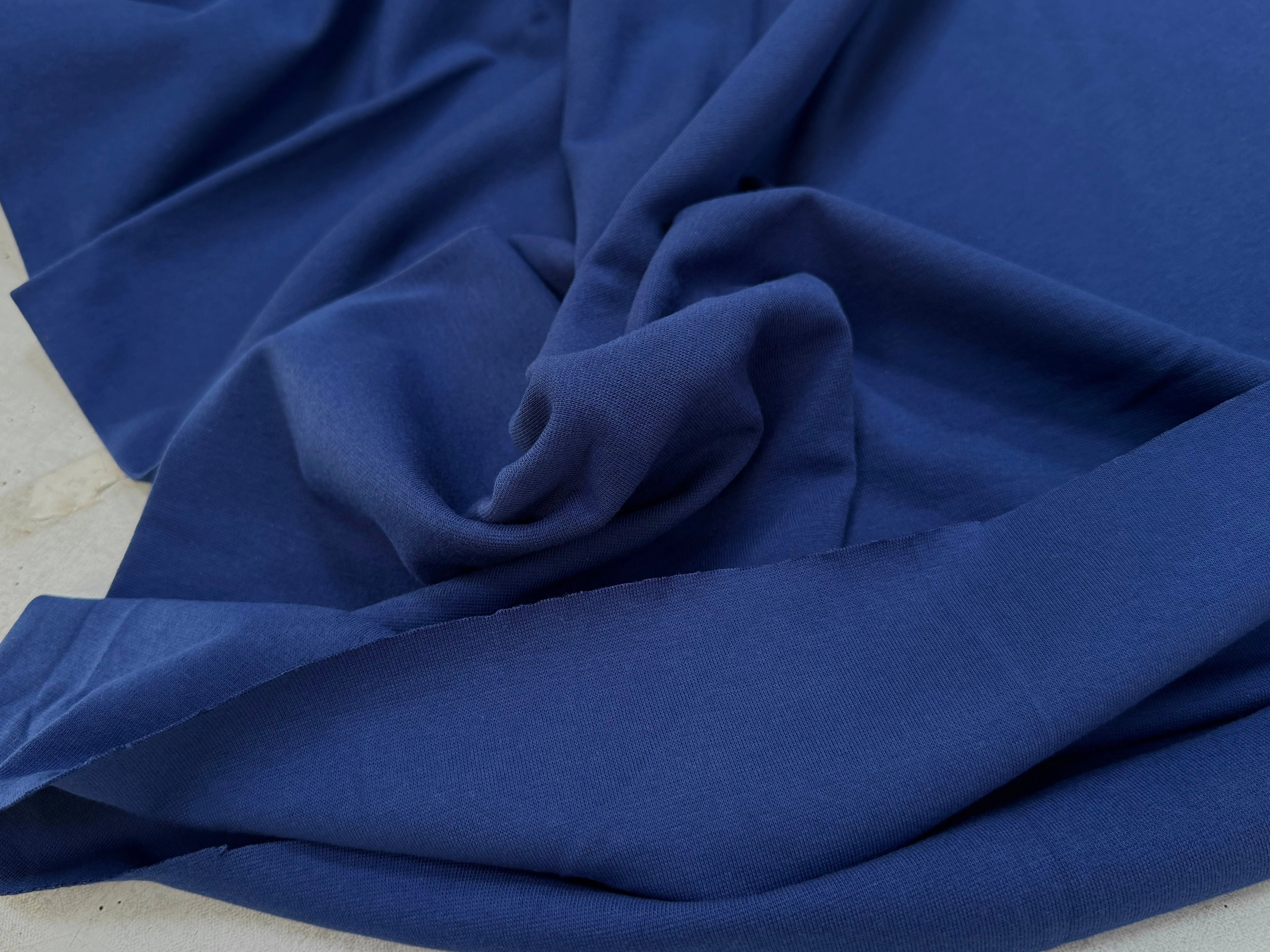 JERSEY COTON 2% ÉLASTHANNE TUBULAIRE 70CM CÔTE 1X1 BLUE DEPTHS - My Little Coupon
