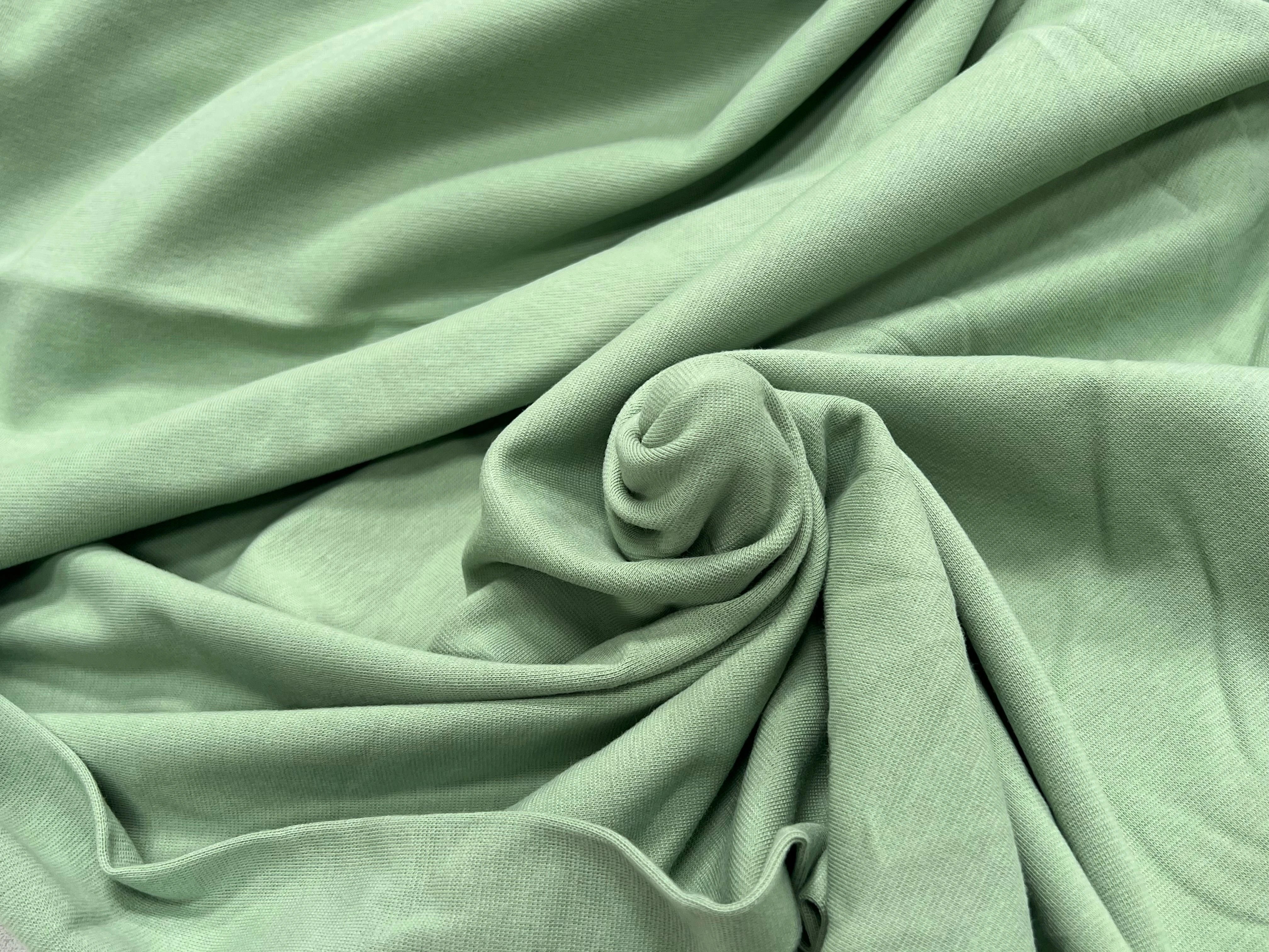 JERSEY COTON 2% ÉLASTHANNE TUBULAIRE 70CM CÔTE 1X1 DARK FAIR GREEN - My Little Coupon