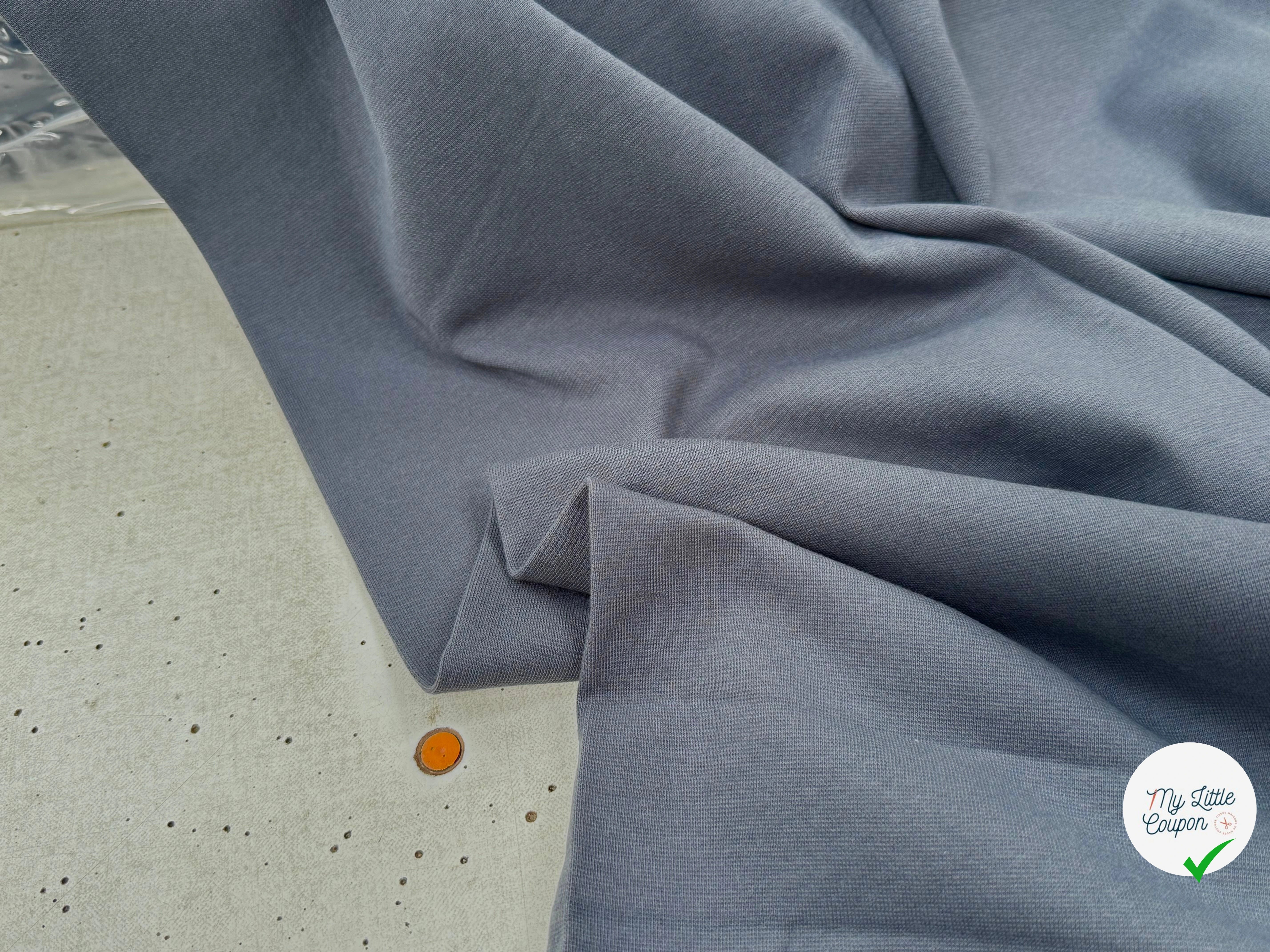 JERSEY COTON 2% ÉLASTHANNE TUBULAIRE 70CM CÔTE 1X1 EBONY - My Little Coupon