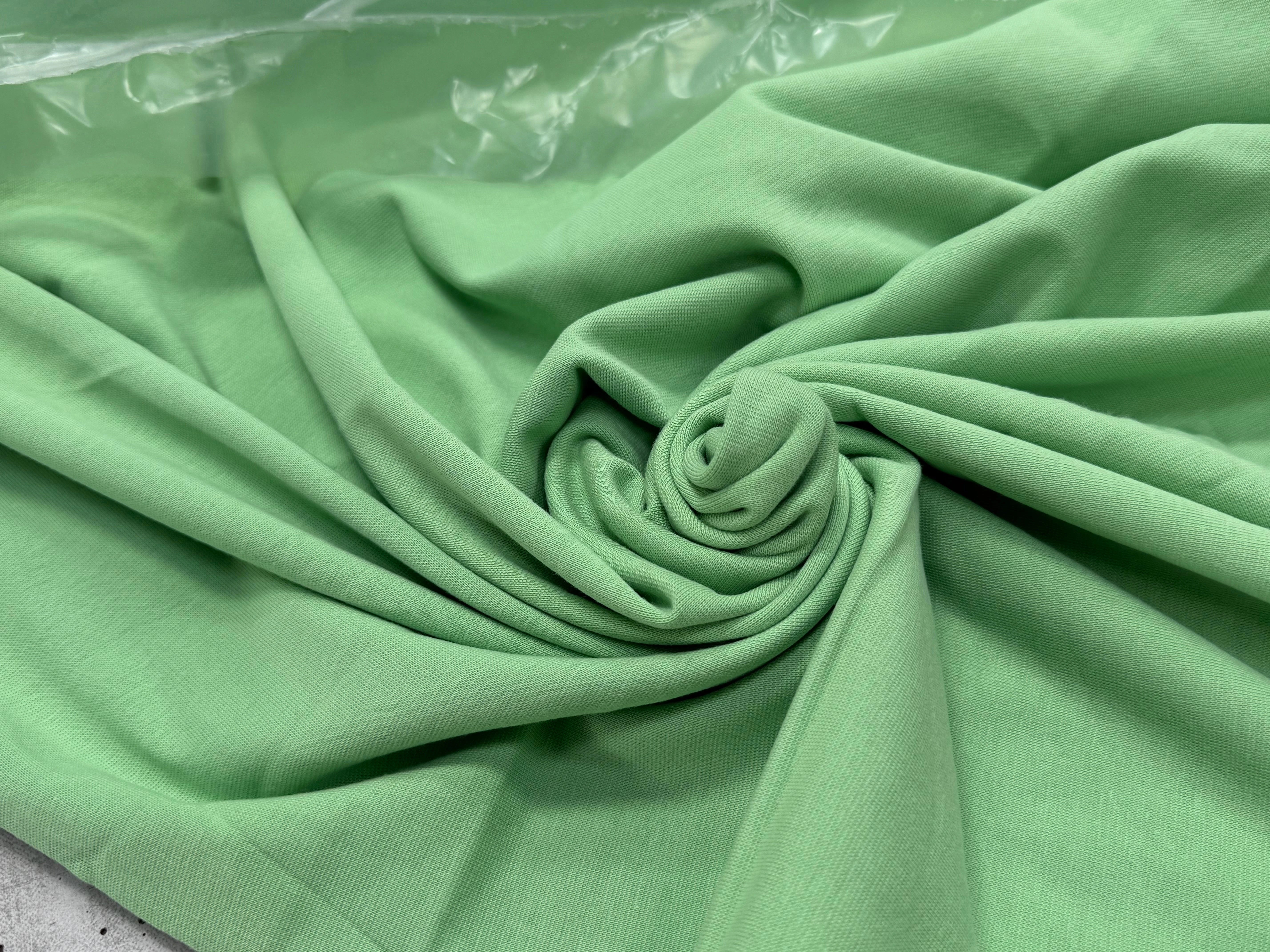 JERSEY COTON 2% ÉLASTHANNE TUBULAIRE 70CM CÔTE 1X1 GREENGAGE - My Little Coupon