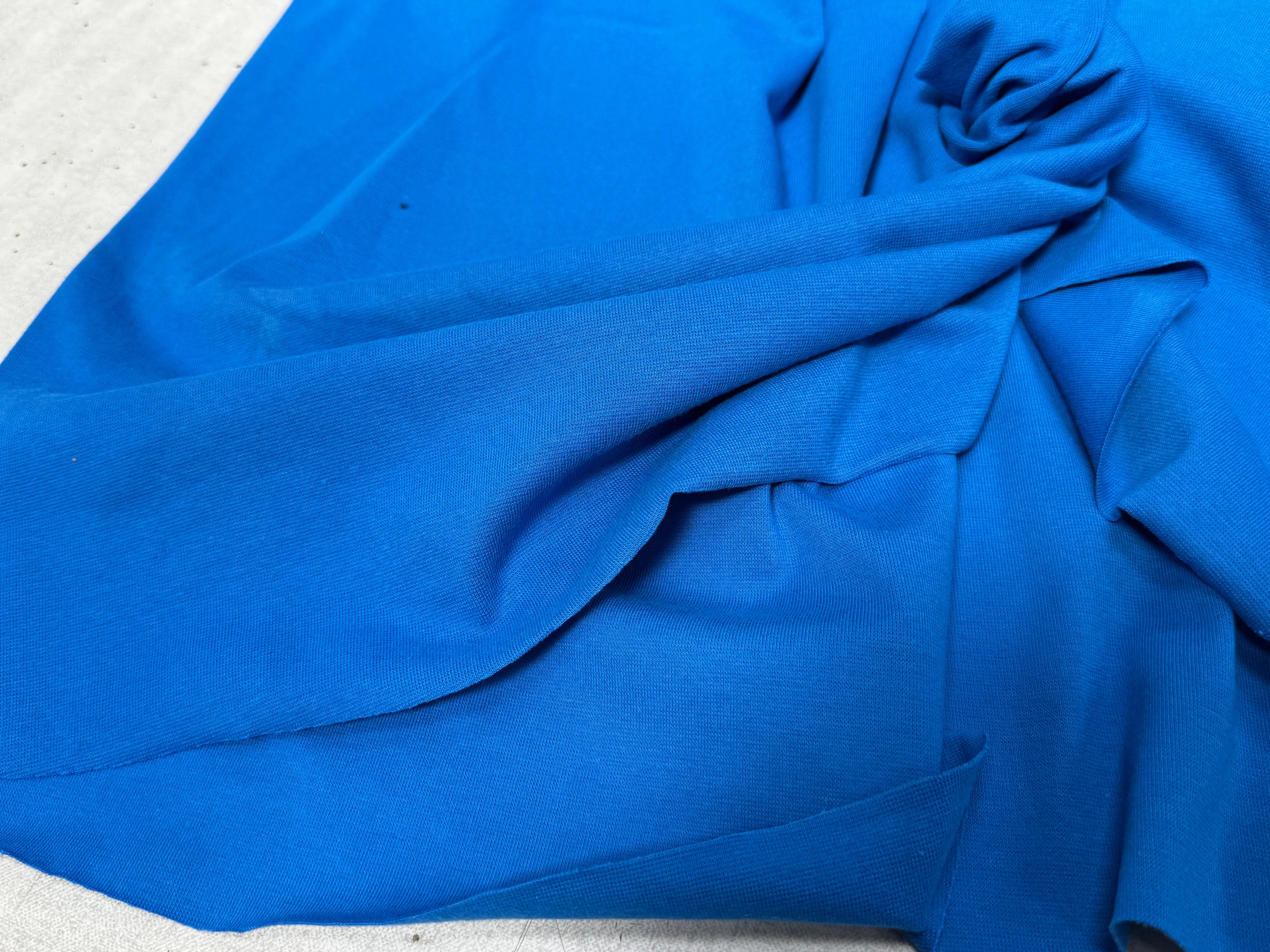 JERSEY COTON 2% ÉLASTHANNE TUBULAIRE 70CM CÔTE 1X1 LAPIS BLUE - My Little Coupon