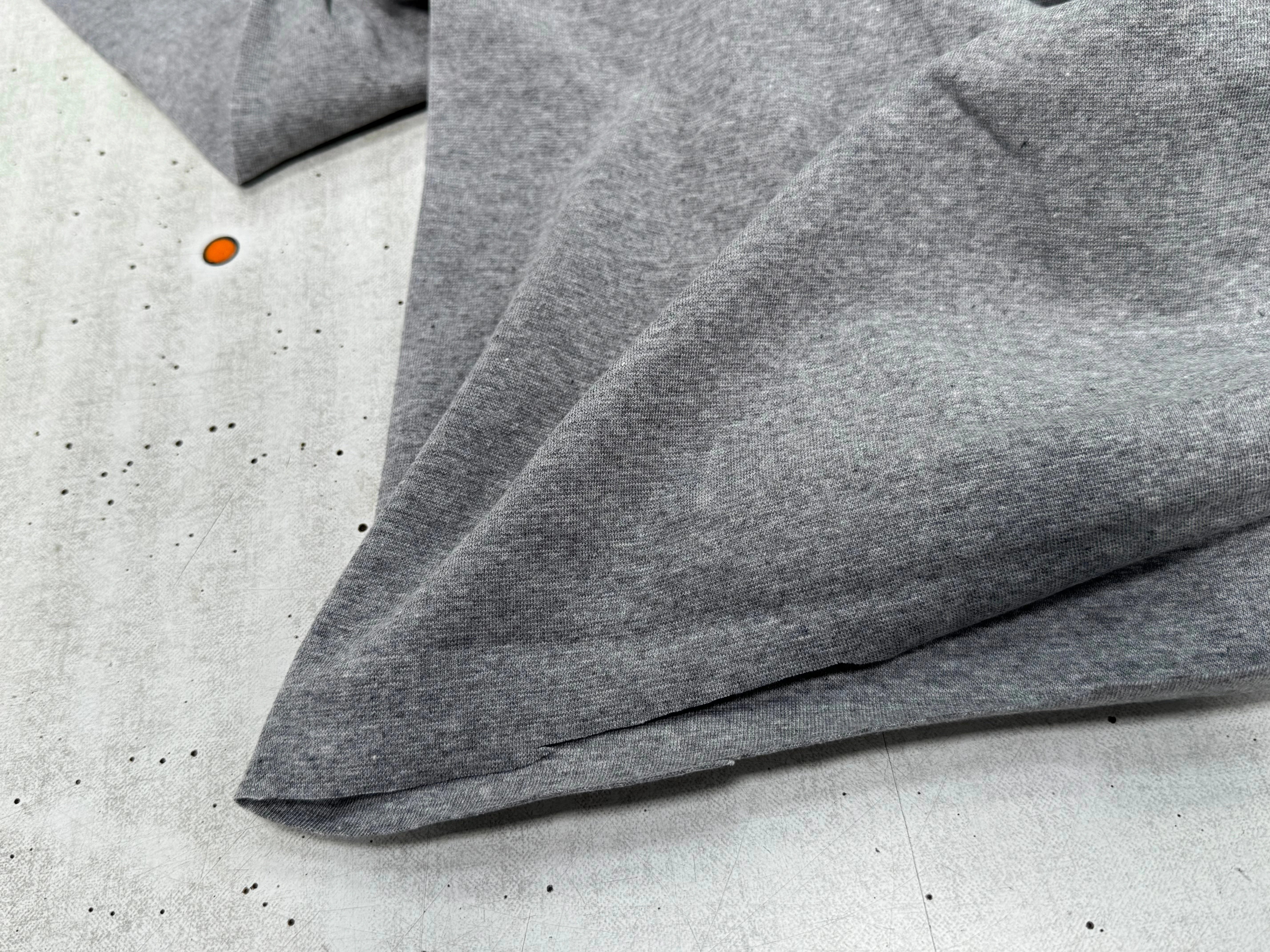 JERSEY COTON 2% ÉLASTHANNE TUBULAIRE 70CM CÔTE 1X1 LIGHT HEATHER GREY - My Little Coupon