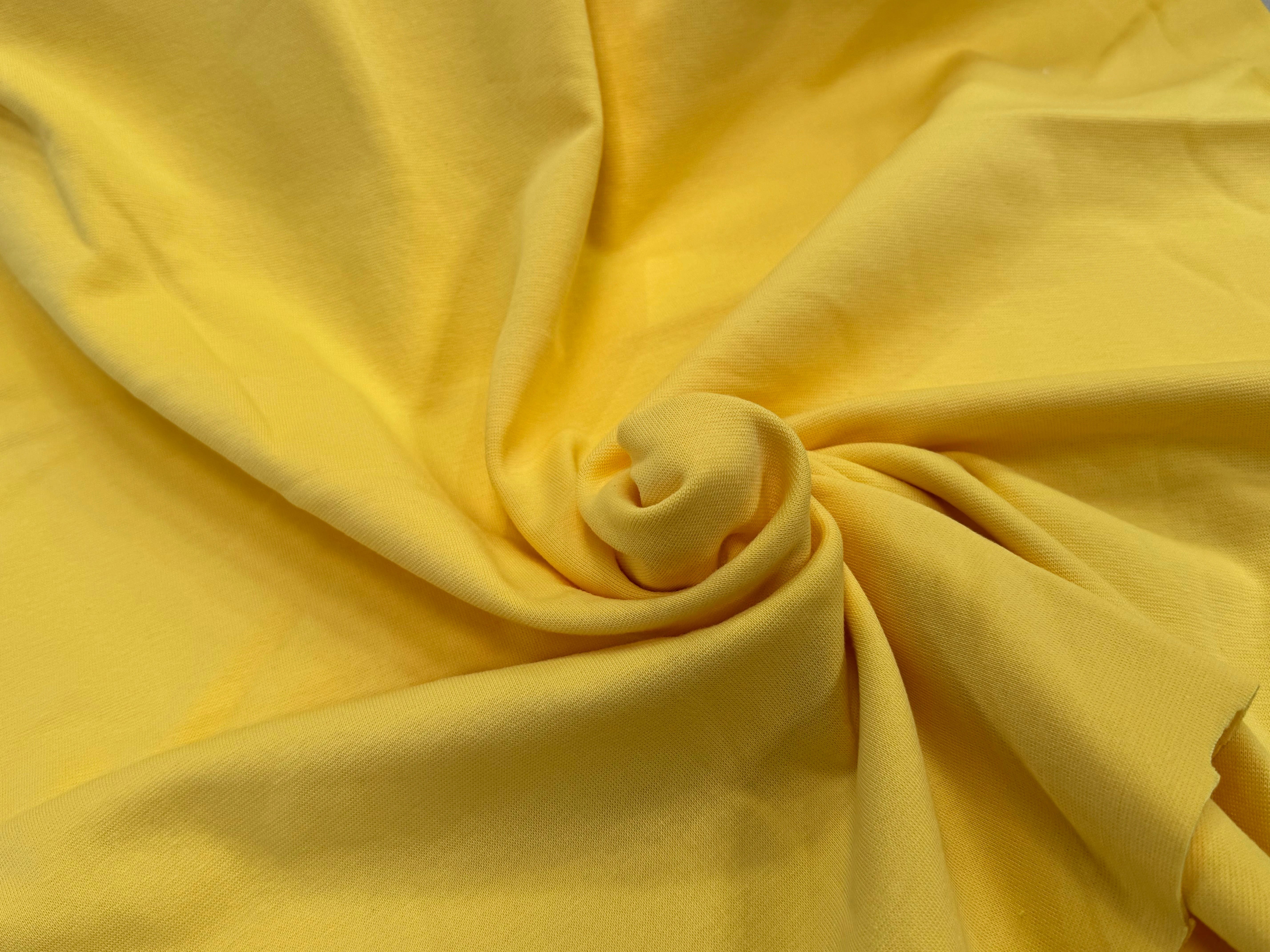 JERSEY COTON 2% ÉLASTHANNE TUBULAIRE 70CM CÔTE 1X1 MINION YELLOW - My Little Coupon