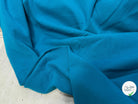 JERSEY COTON 2% ÉLASTHANNE TUBULAIRE 70CM CÔTE 1X1 MYKONOS BLUE - My Little Coupon