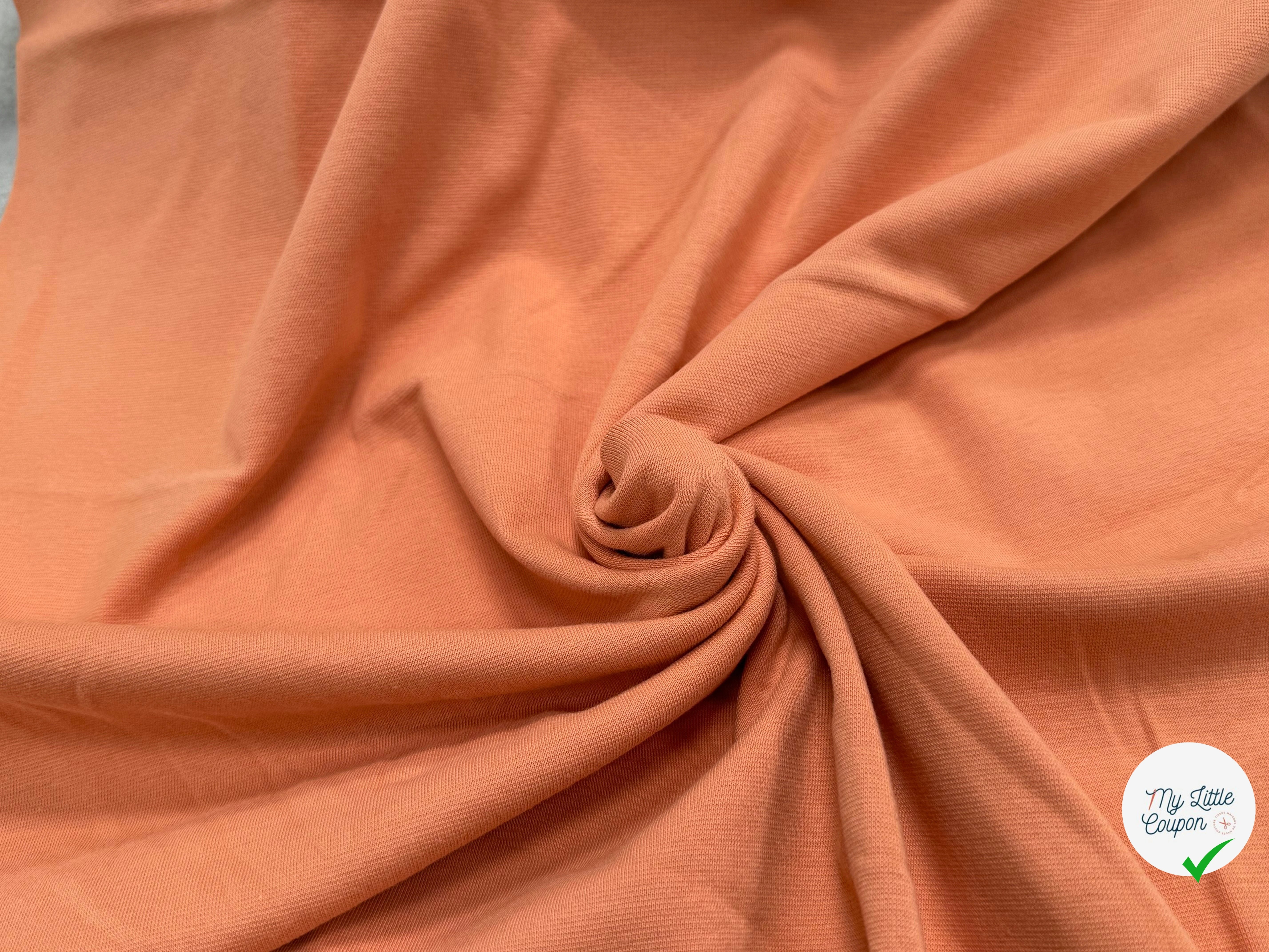 JERSEY COTON 2% ÉLASTHANNE TUBULAIRE 70CM CÔTE 1X1 PINK ICING - My Little Coupon