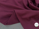 JERSEY COTON 2% ÉLASTHANNE TUBULAIRE 70CM CÔTE 1X1 PRUNE CAMUSET - My Little Coupon