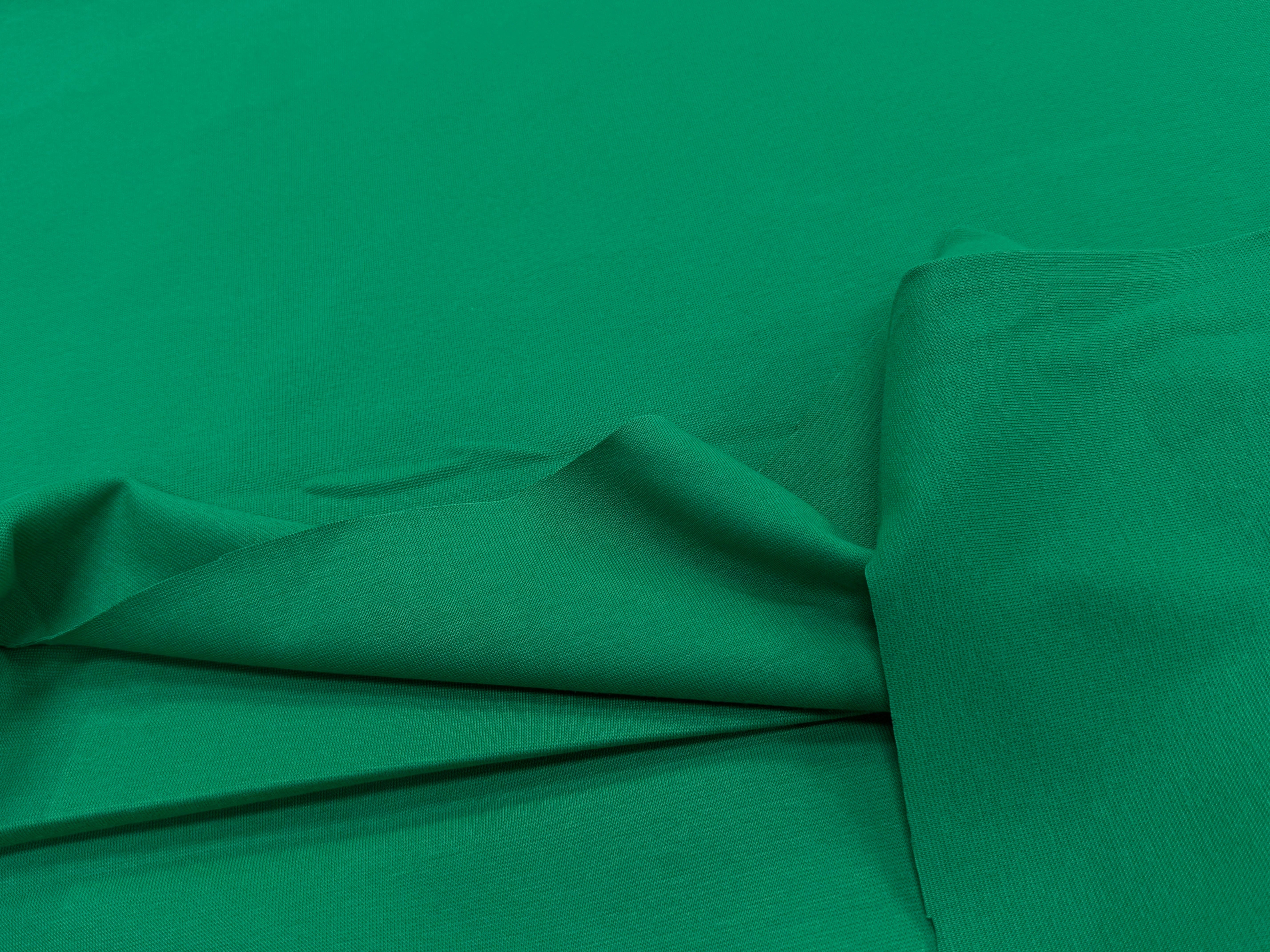 JERSEY COTON 2% ÉLASTHANNE TUBULAIRE 70CM CÔTE 1X1 VERT FOREZ - My Little Coupon