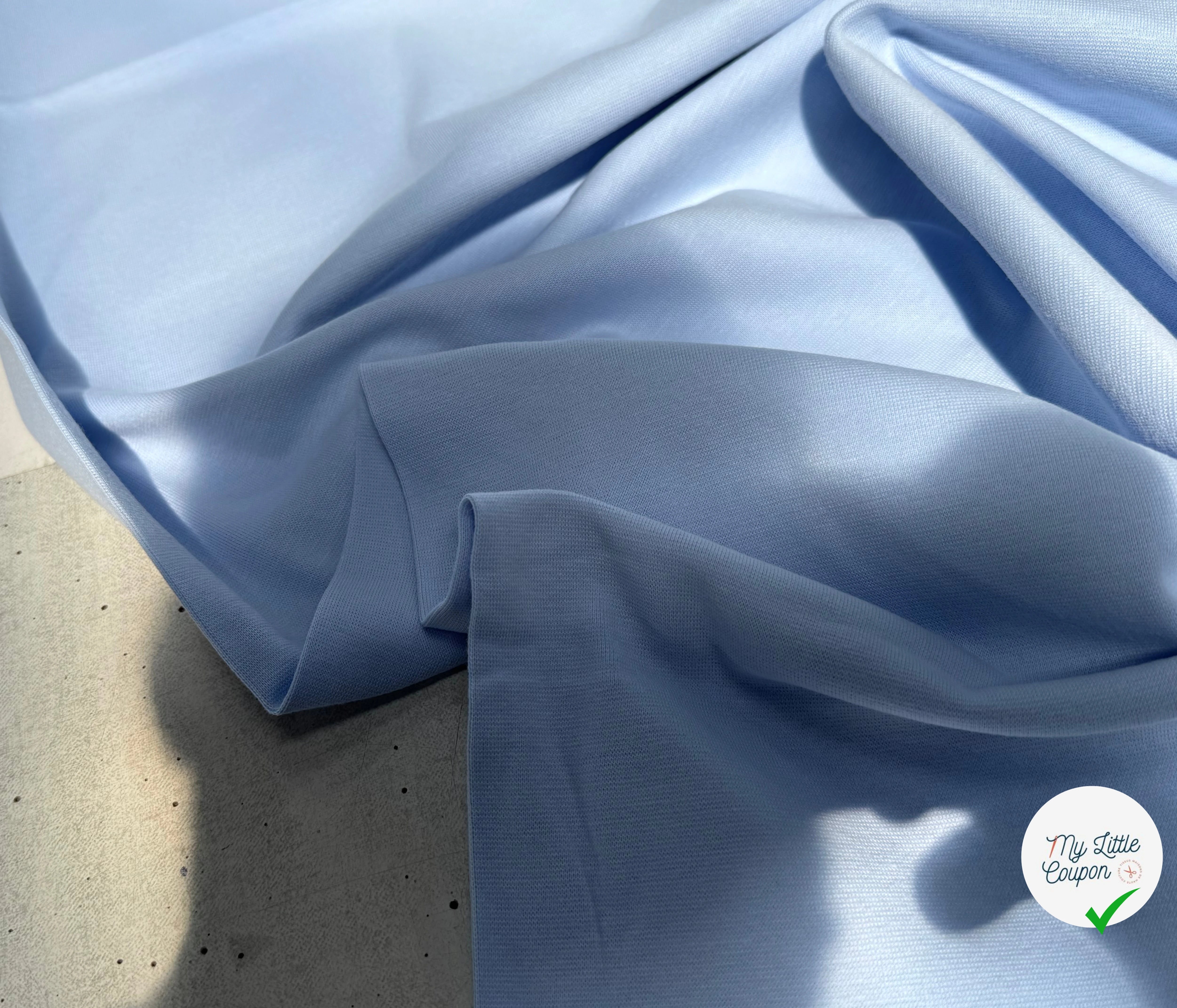 JERSEY COTON 2% ÉLASTHANNE TUBULAIRE 70CM CÔTE 1X1 WINDSURFER - My Little Coupon
