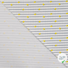 JERSEY COTON 5% ELASTHANNE MOTIFS CITRONS À RAYURES - My Little Coupon