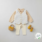 JERSEY COTON 5% ELASTHANNE MOTIFS CITRONS À RAYURES - My Little Coupon