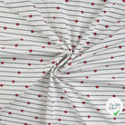 JERSEY COTON 5% ELASTHANNE MOTIFS COCCINELLES À RAYURES - My Little Coupon