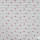 JERSEY COTON 5% ELASTHANNE MOTIFS COCCINELLES À RAYURES - My Little Coupon