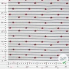 JERSEY COTON 5% ELASTHANNE MOTIFS COCCINELLES À RAYURES - My Little Coupon