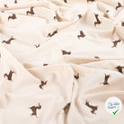 JERSEY COTON 5% ELASTHANNE MOTIFS TECKELS - My Little Coupon