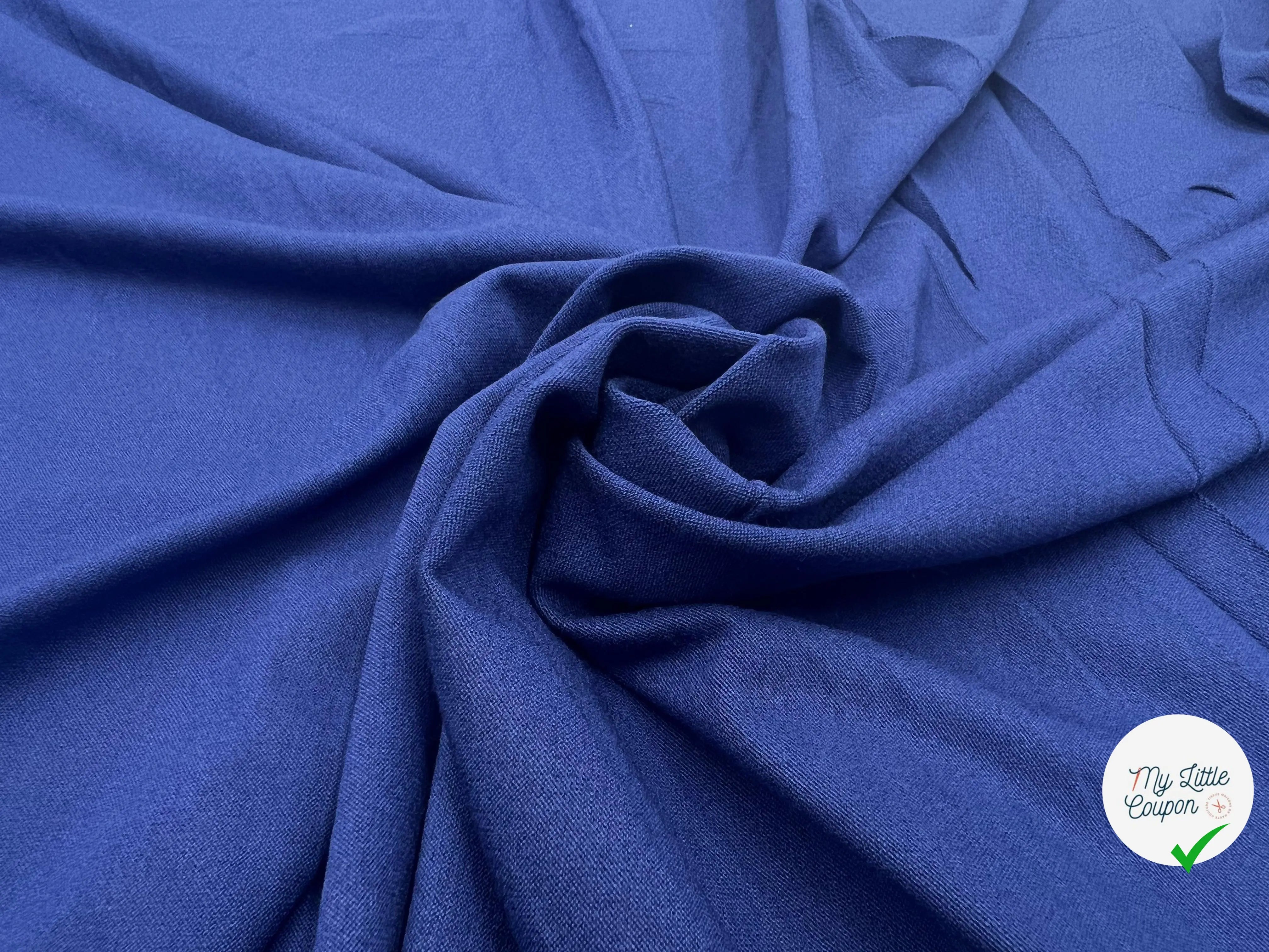 JERSEY COTON STRETCH NAVY BLUE - My Little Coupon - tissu - coudre