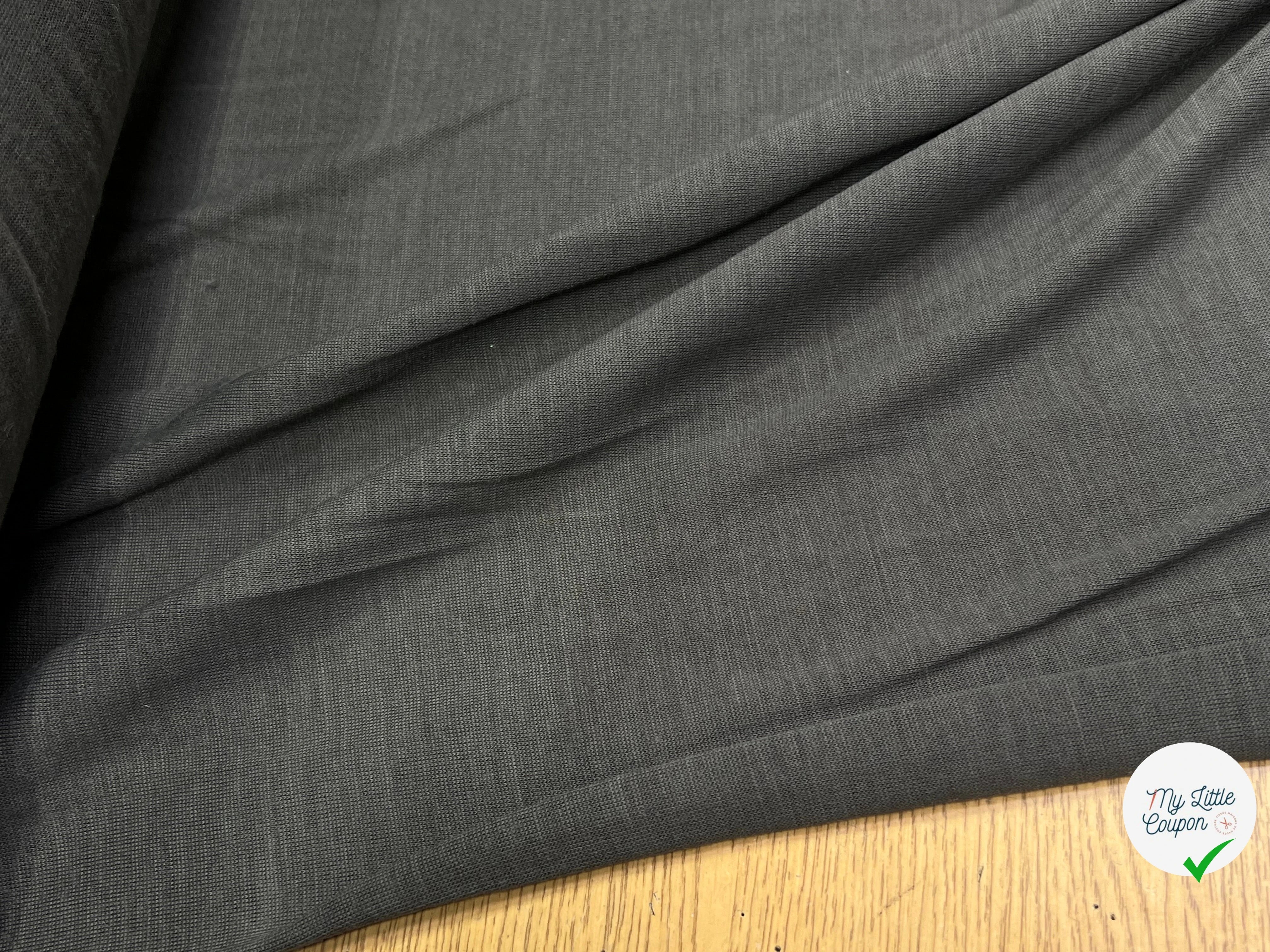 JERSEY COTON VISCOSE 55% COTON ULTRA STRETCH GRIS MARRON - My Little Coupon