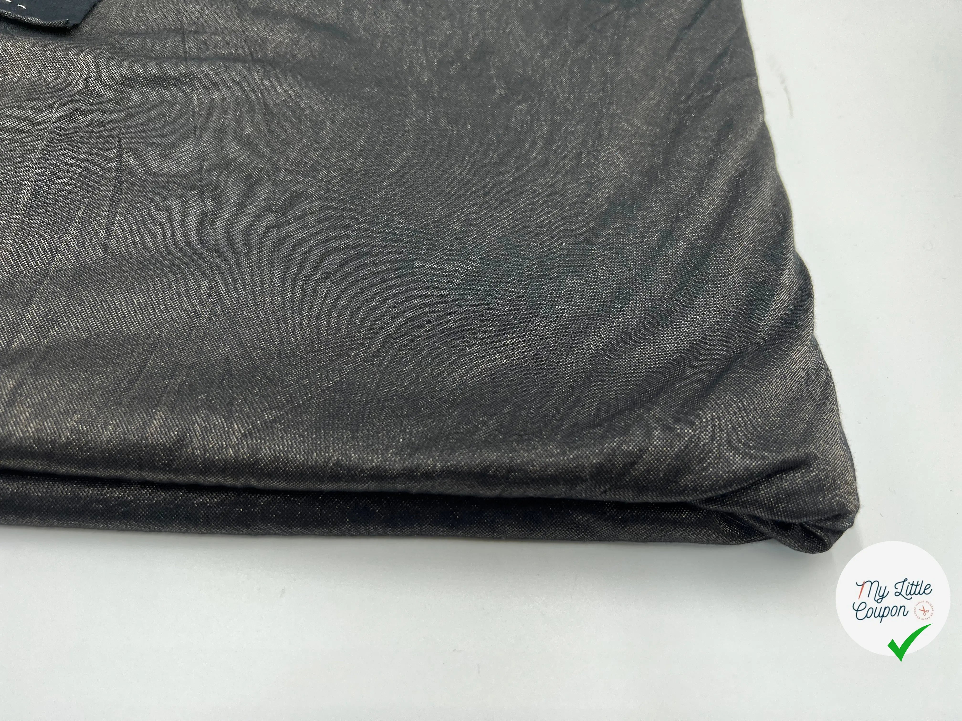 JERSEY COUTURE TRÈS FLUIDE NOIR MÉTALLISÉ GOLD - coupon de tissu de 3 mètres - My Little Coupon - tissu - coudre