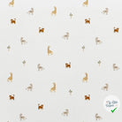 Jersey de coton animaux de la savane blanc cassé
