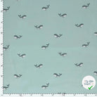 Jersey de coton baleines bleu bébé
