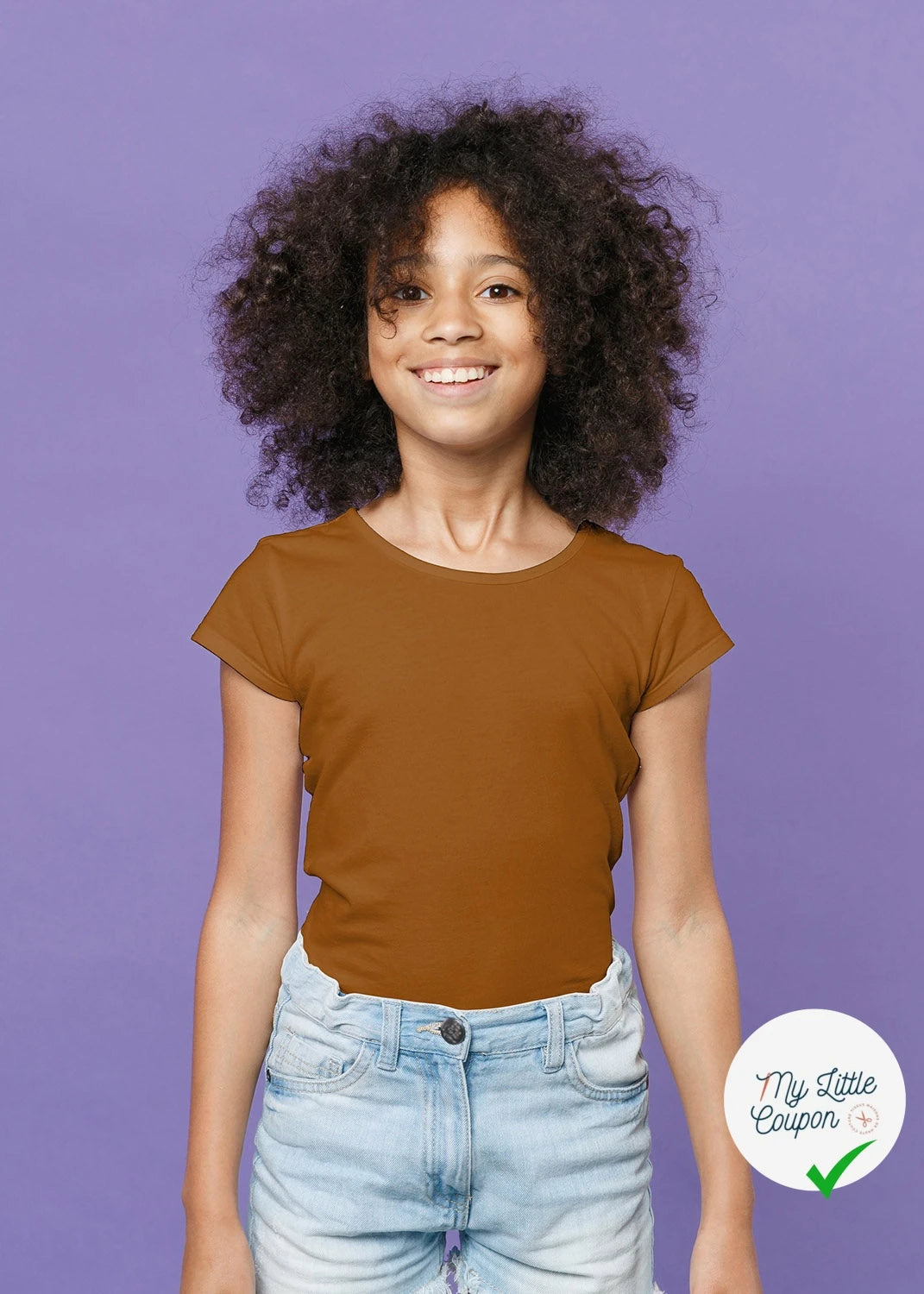 JERSEY DE COTON BELLE TENUE CARAMEL - My Little Coupon
