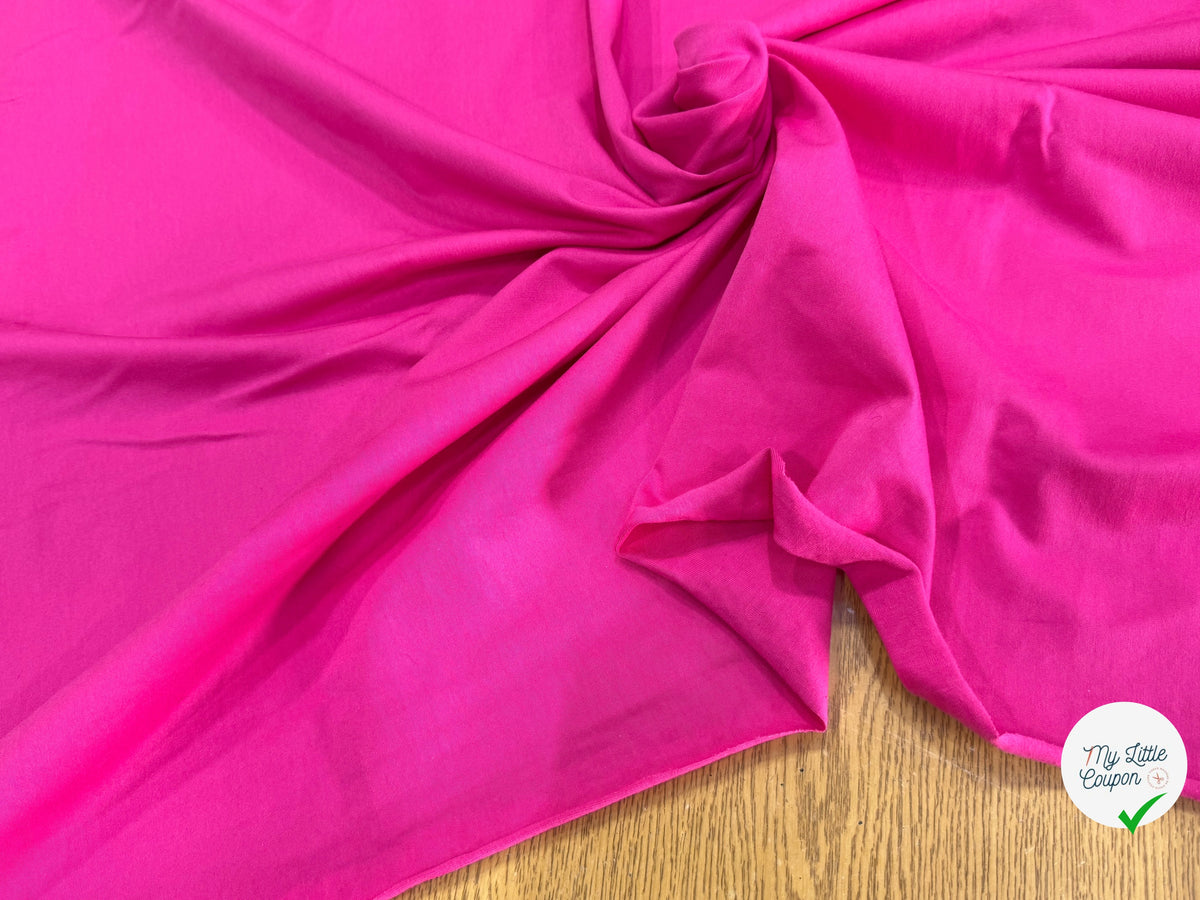 JERSEY DE COTON BELLE TENUE FUCHSIA - My Little Coupon