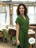 JERSEY DE COTON BELLE TENUE VERT FORÊT - My Little Coupon