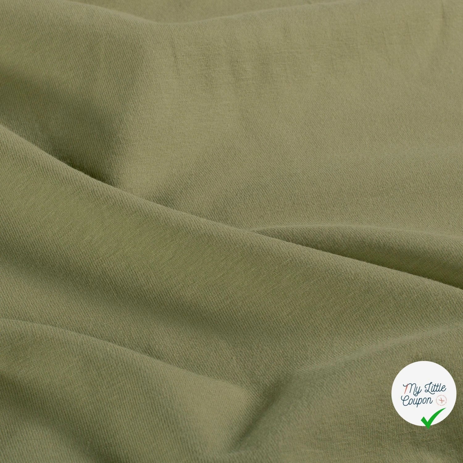 JERSEY DE COTON BELLE TENUE VERT OLIVE - My Little Coupon