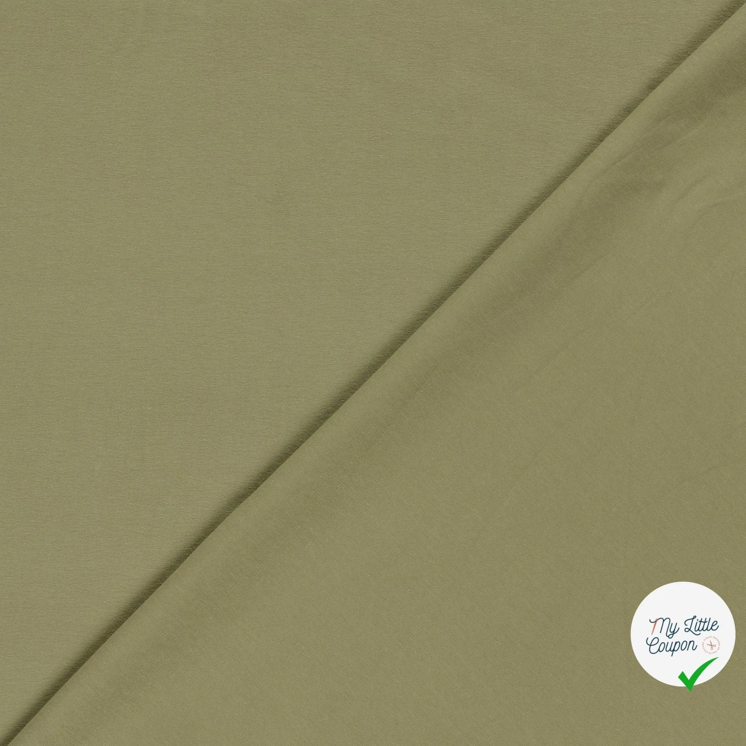 JERSEY DE COTON BELLE TENUE VERT OLIVE - My Little Coupon