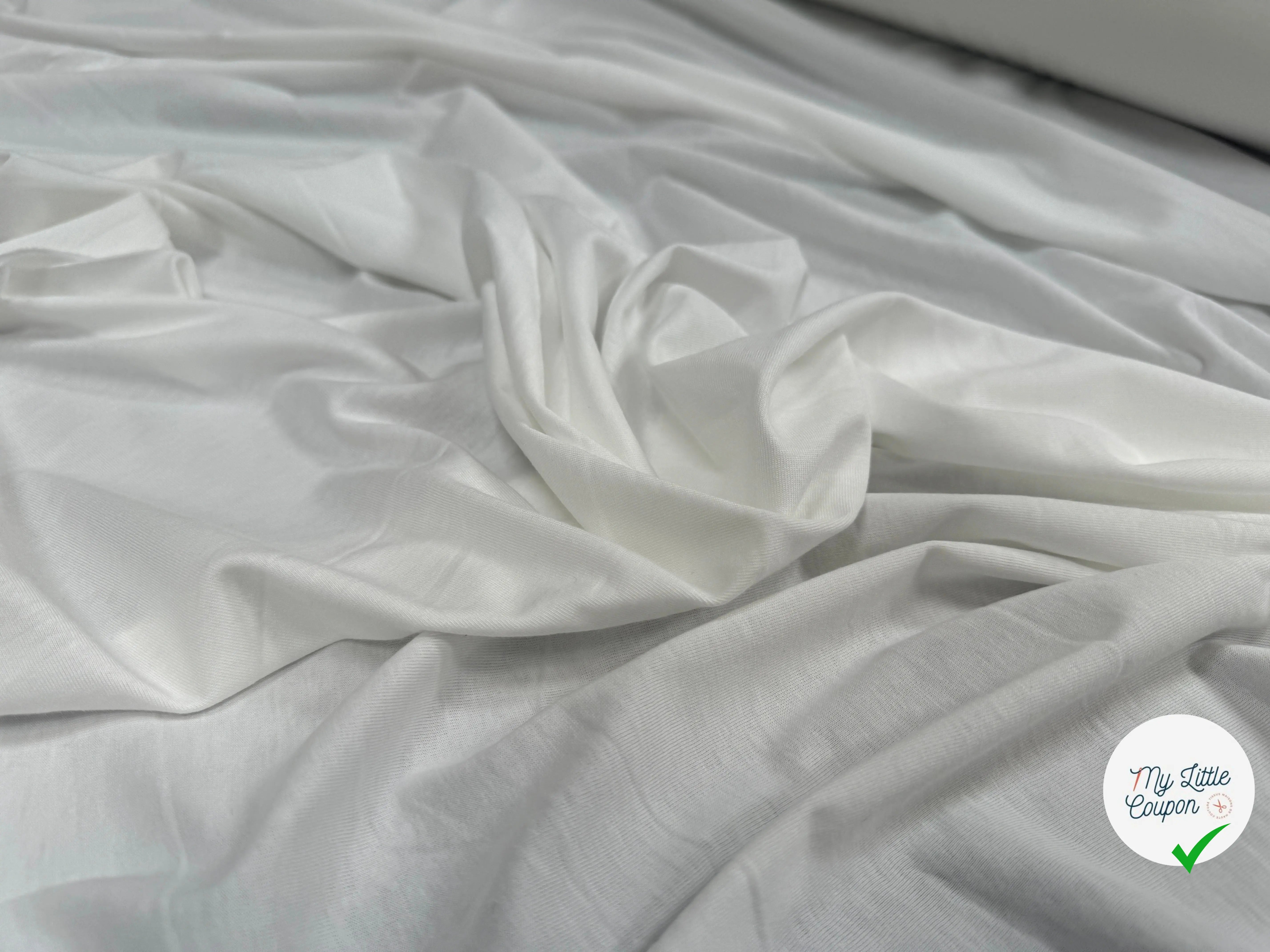 JERSEY DE COTON BLANC 180CM - My Little Coupon