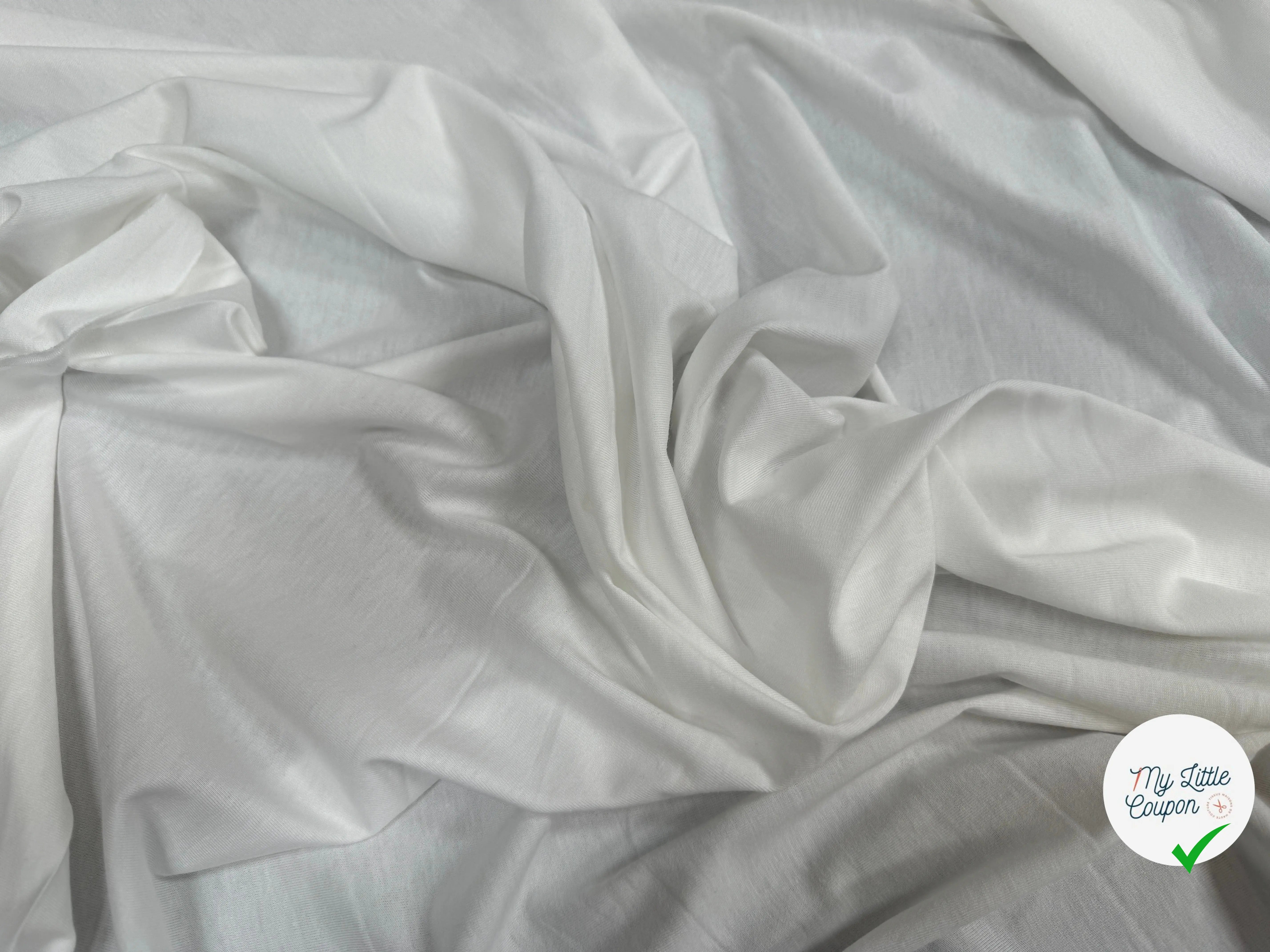JERSEY DE COTON BLANC 180CM - My Little Coupon
