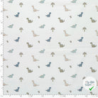 Jersey de coton dinosaures blanc cassé