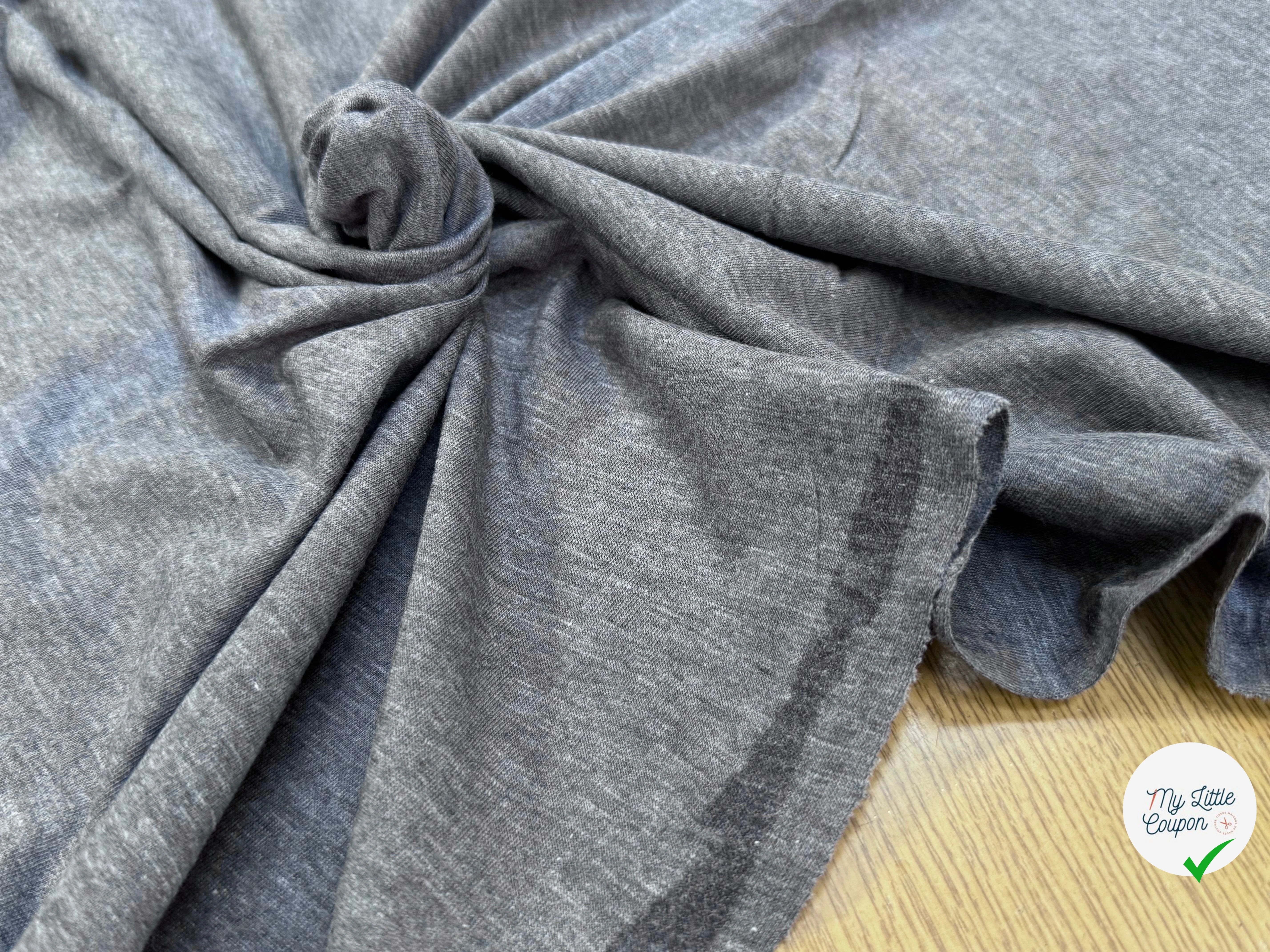 JERSEY DE COTON DOUX GRIS FONCÉ - My Little Coupon
