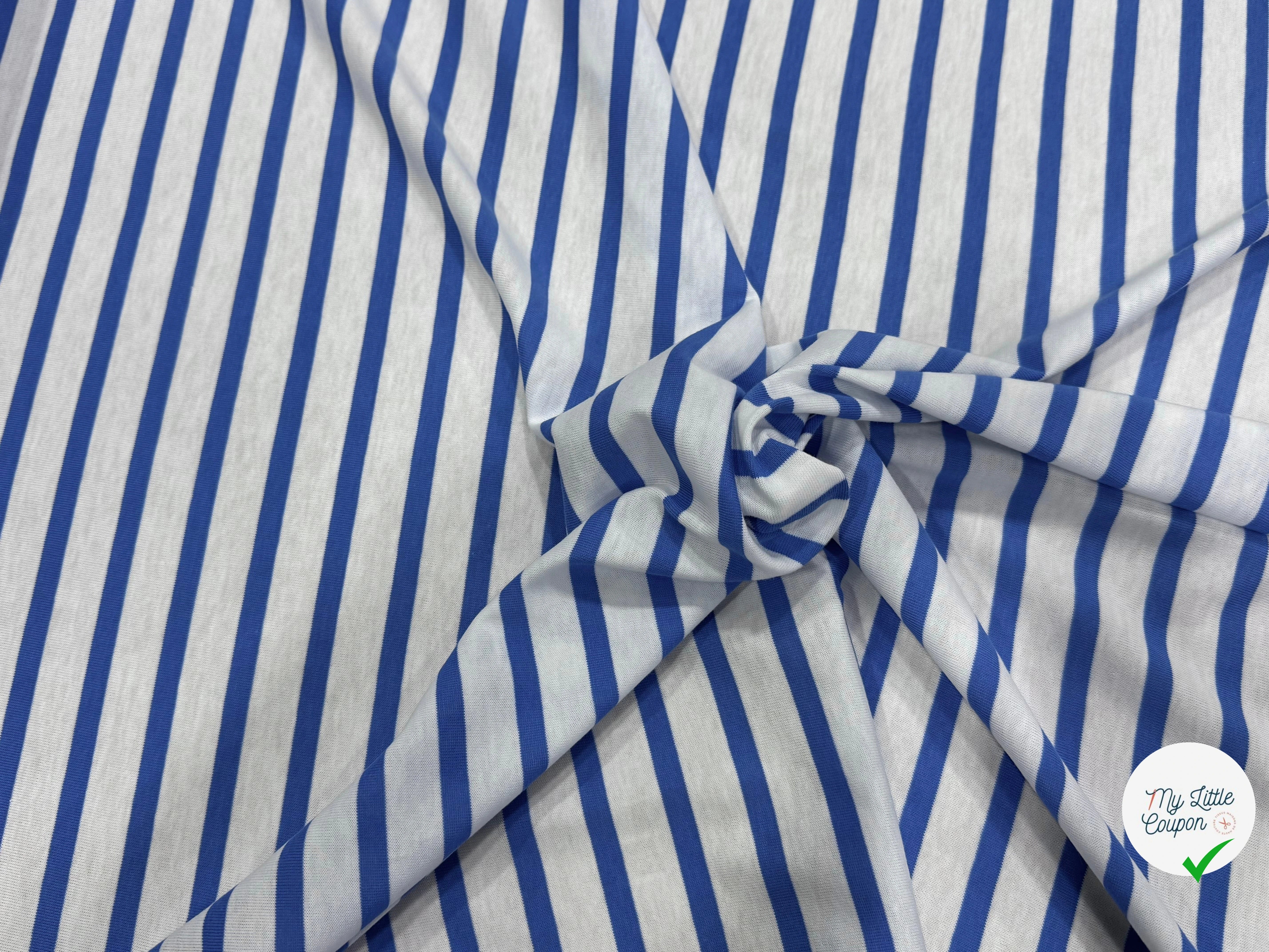 JERSEY DE COTON DOUX STRETCH NEIGE ET MER FABRICATION RÉGION DE TROYES 🇫🇷 - My Little Coupon