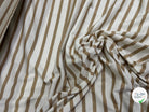 JERSEY DE COTON DOUX STRETCH RAYURES BLANC CASSÉ ET CAFÉ LATTE FABRICATION RÉGION DE TROYES 🇫🇷 - My Little Coupon
