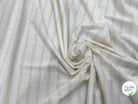 JERSEY DE COTON DOUX STRETCH RAYURES NEIGE ET ÉCRU FABRICATION RÉGION DE TROYES 🇫🇷 - My Little Coupon